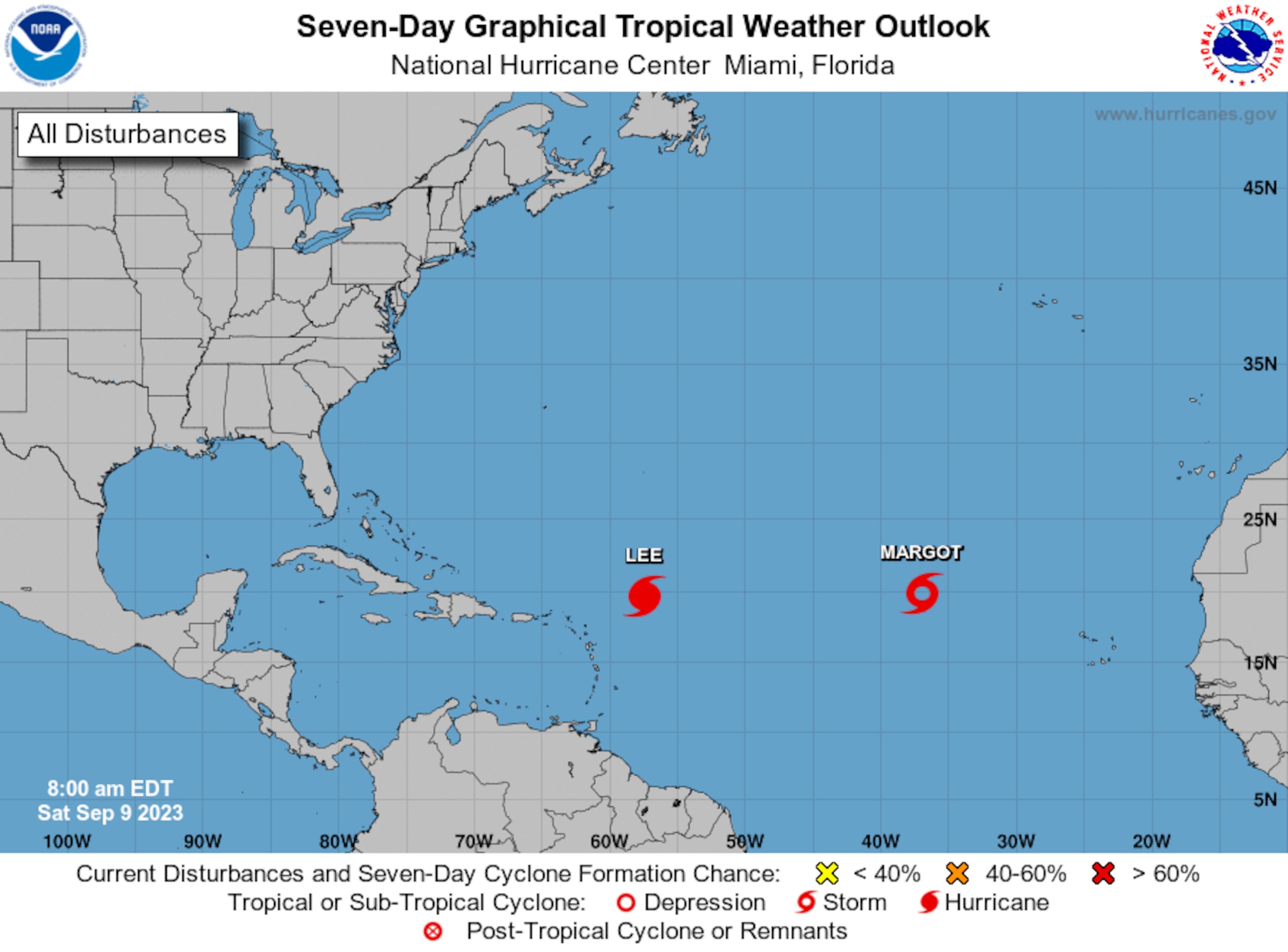 Más allá de lluvias y condiciones marítimas peligrosas, el huracán Lee no tendrá impactos mayores en Puerto Rico.