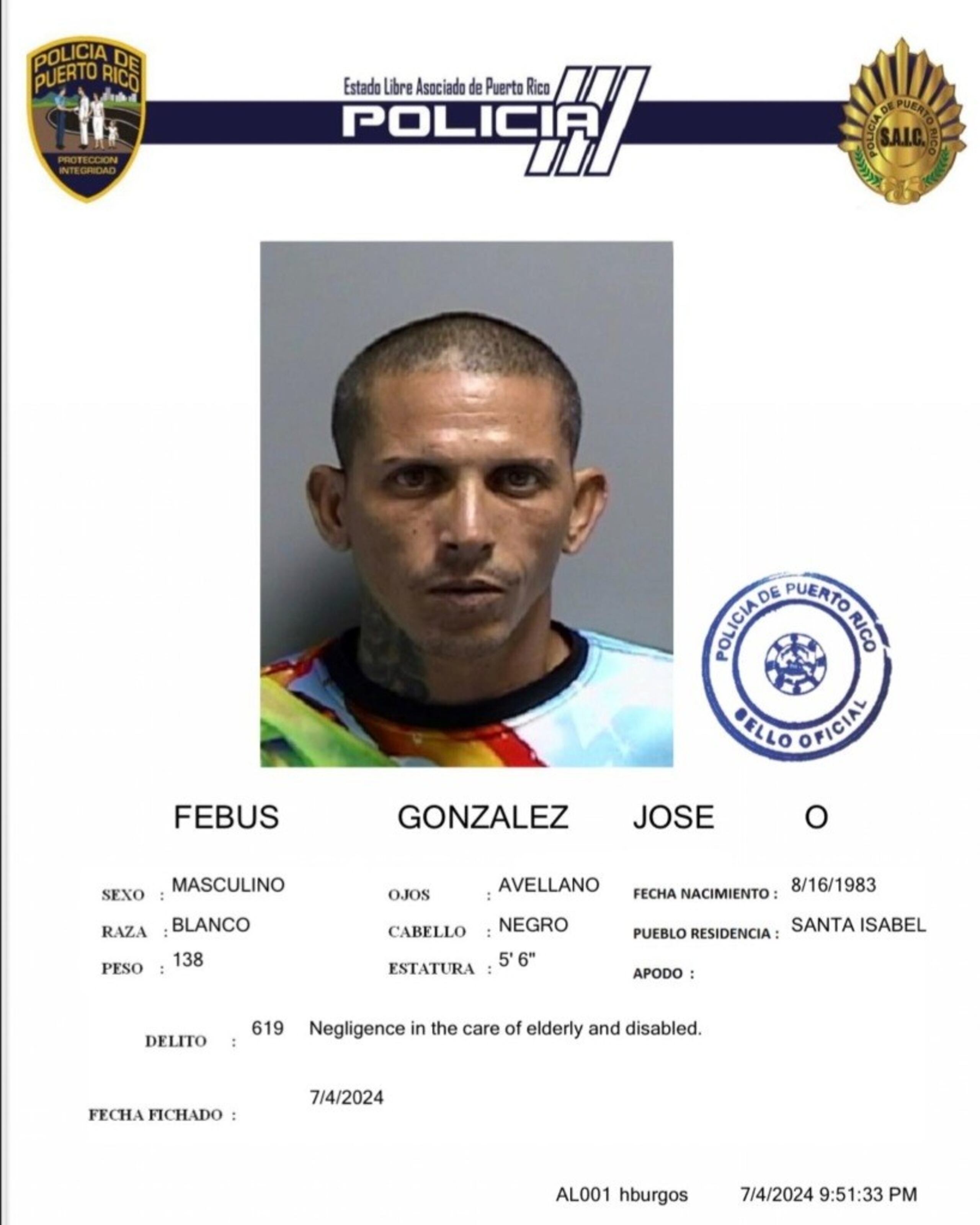 José O. Fébus González fue acusado por agresión y maltrato a envejecientes.