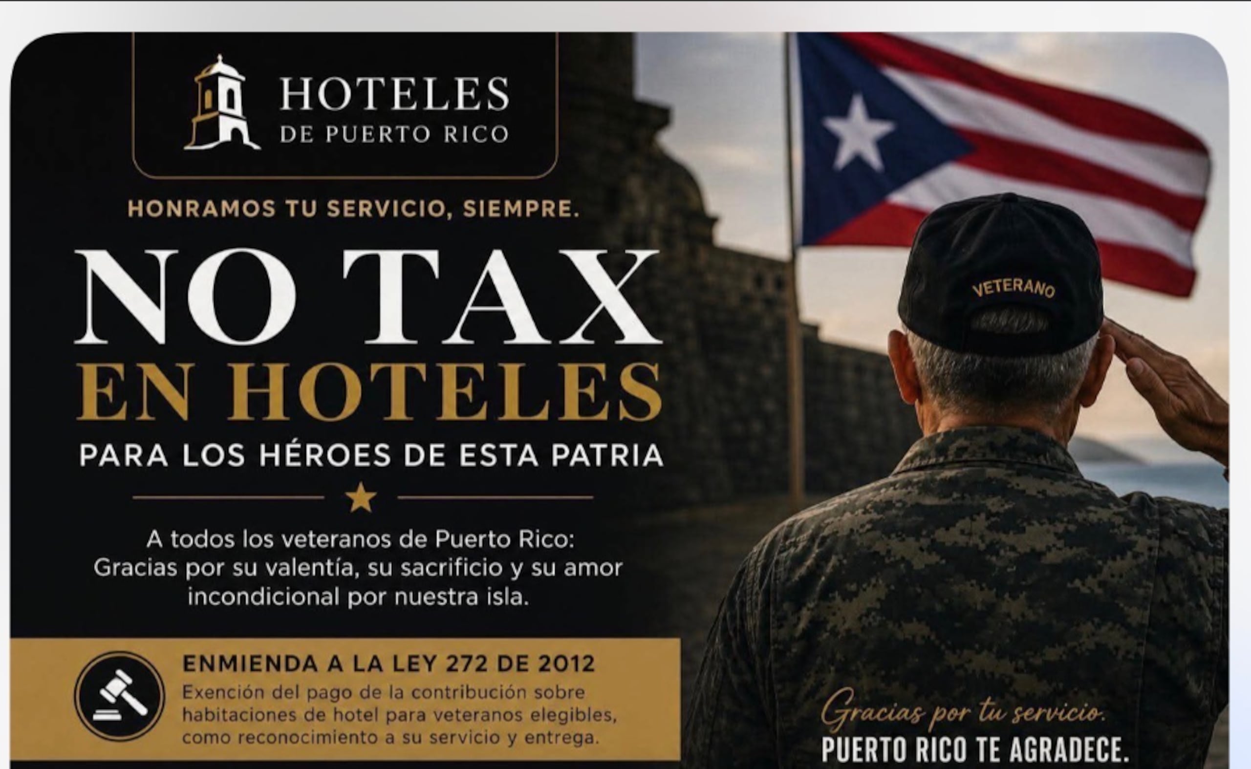 Imagen fraudulenta sobre beneficio a Veteranos.