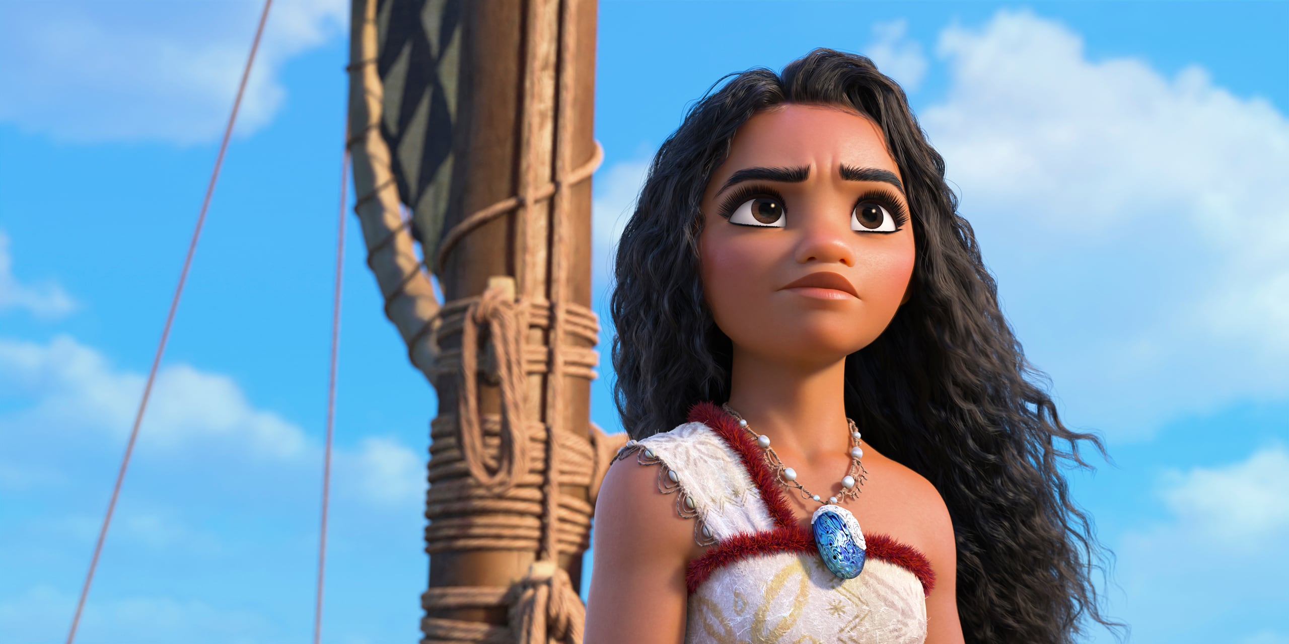 Esta imagen proporcionada por Disney muestra al personaje Moana, con la voz de Auli'i Cravalho, en una escena de "Moana 2". (Disney via AP)