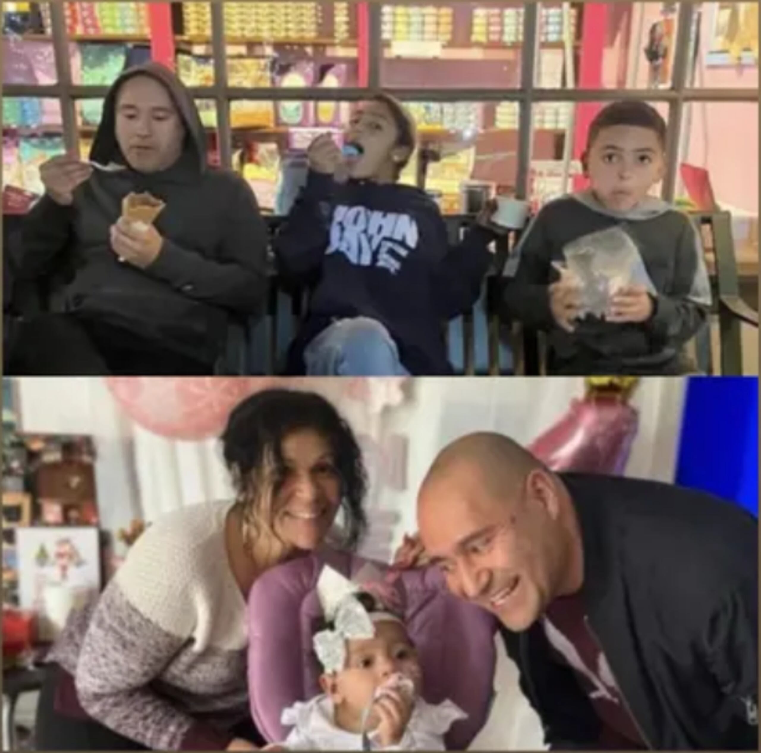 Ángel y Trinidad Hernández, Miley y Marvin Cruz y Anayari Hernández.