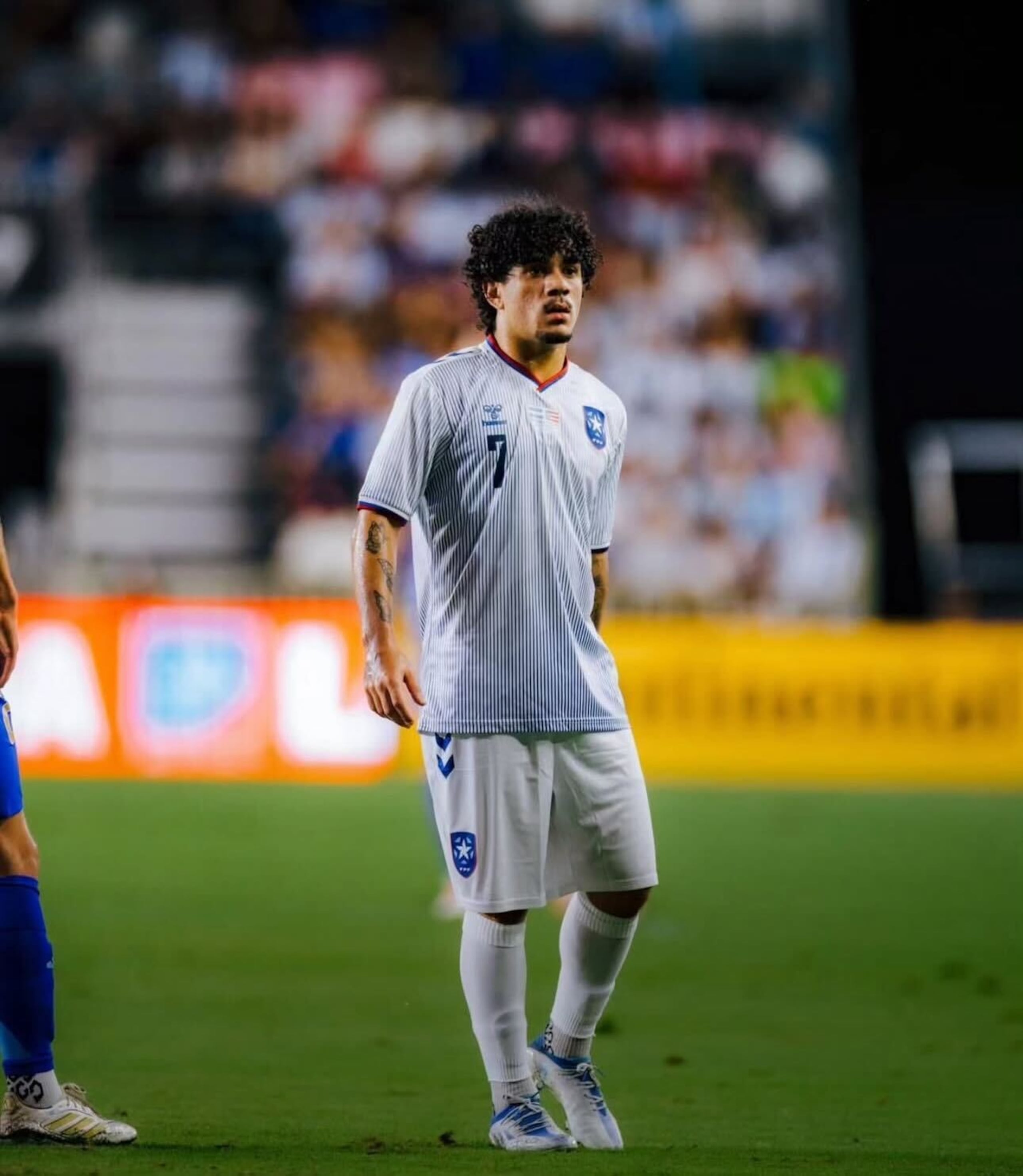 Wilfredo Rivera durante el amistoso entre Puerto Rico y Argentina en el Chase Stadium de Fort Lauderdale, Florida.