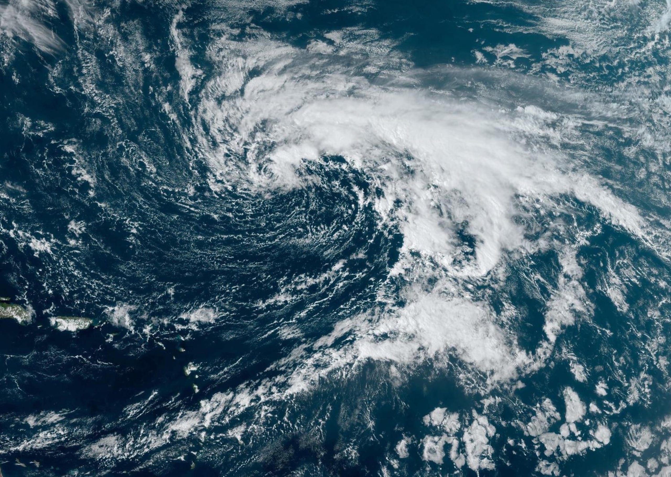 Imagen de satélite de la baja presión este lunes, 17 de marzo de 2025.