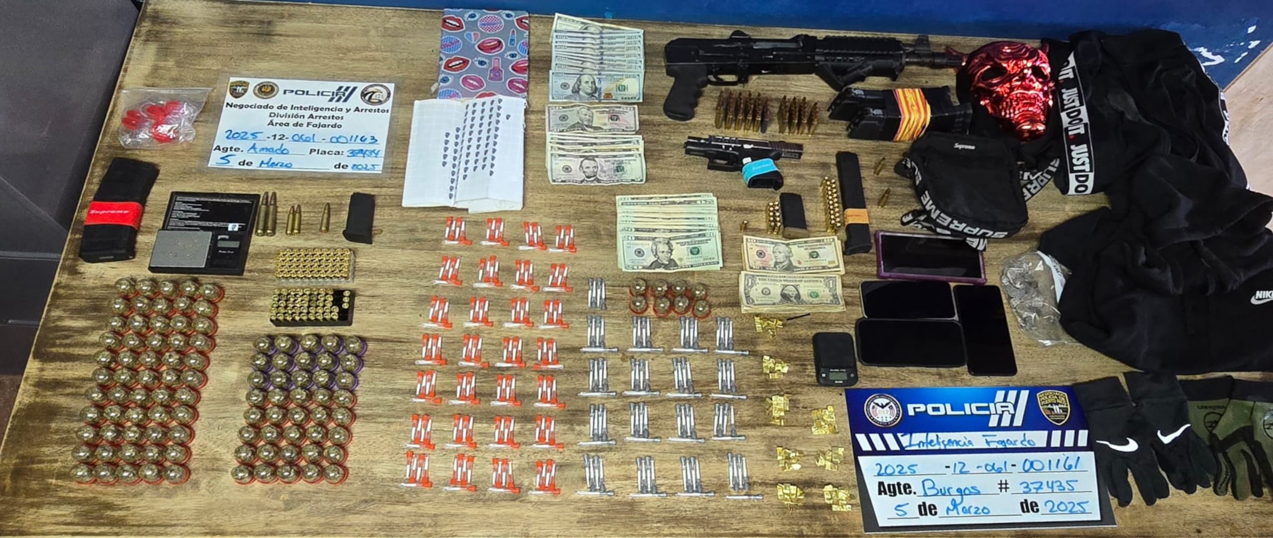 Resultados de un allanamiento en las Parcelas Estancias del Madrigal en el barrio Carola, en Río Grandez, con relación a pesquisa sobre crimen de dos niños el 12 de febrero.