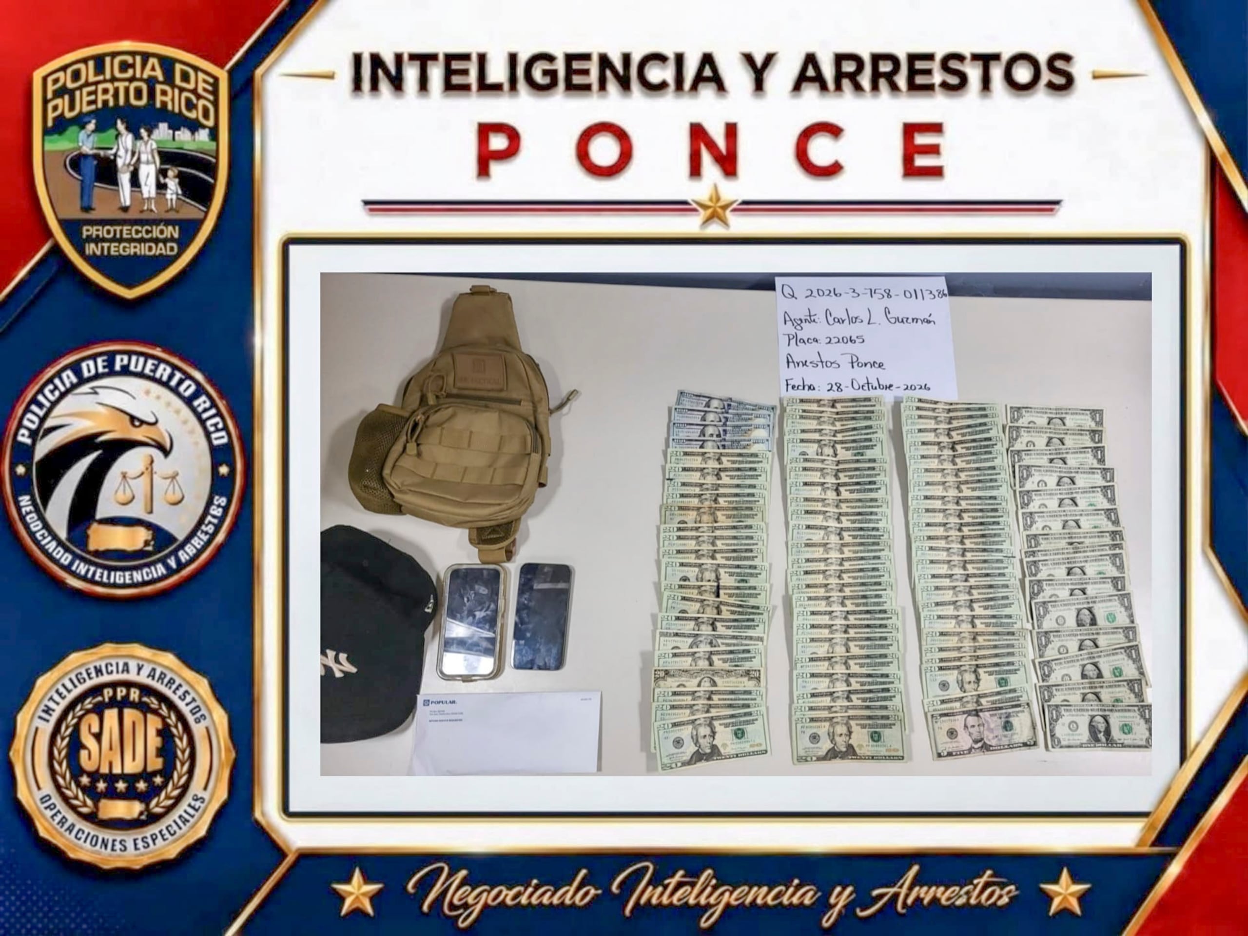 Dos extorsionistas fueron arrestados por agentes de inteligencia y arrestos de Ponce por un falso secuestro.