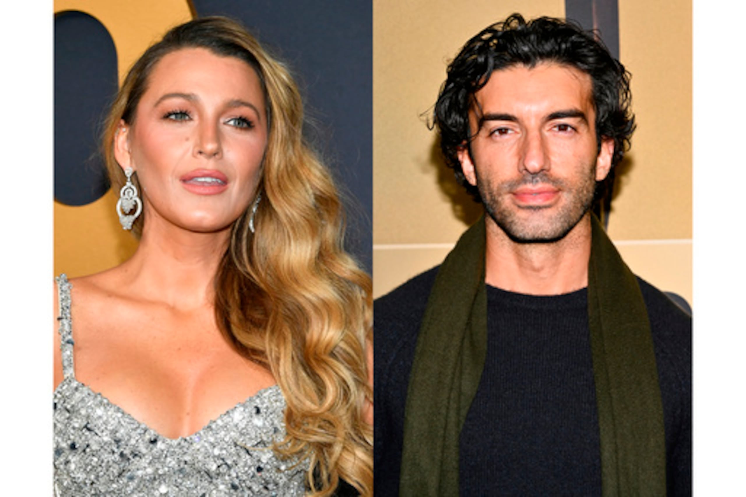 Blake Lively aparece en el SNL50: The Anniversary Special en el Rockefeller Plaza de Nueva York el 16 de febrero de 2025, a la izquierda, y Justin Baldoni aparece en una proyección especial de "Los chicos del barco" en Nueva York el 13 de diciembre de 2023. (Fotos de Evan Agostini/Invision/AP)