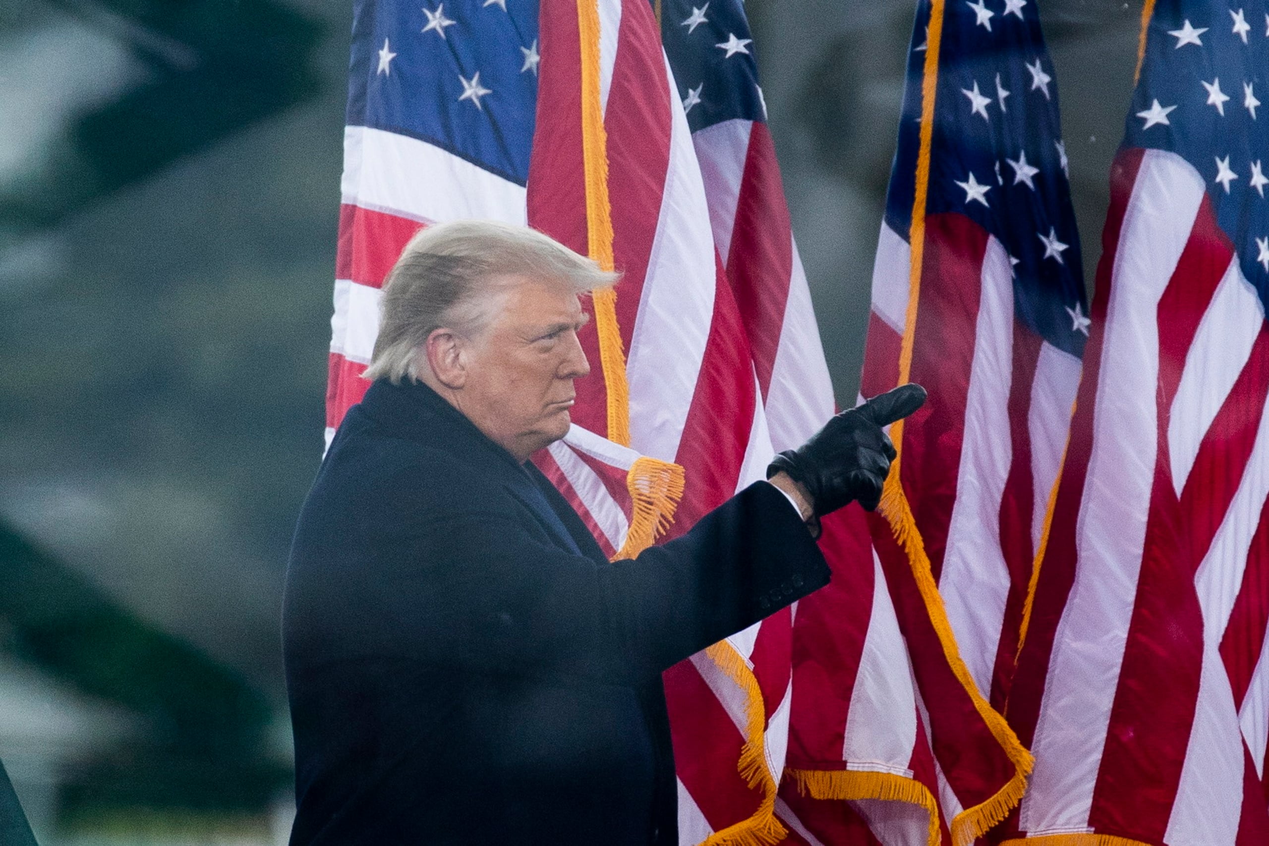 Donald Trump en el mitin cerca de la Casa Blanca el 6 de enero de 2021.