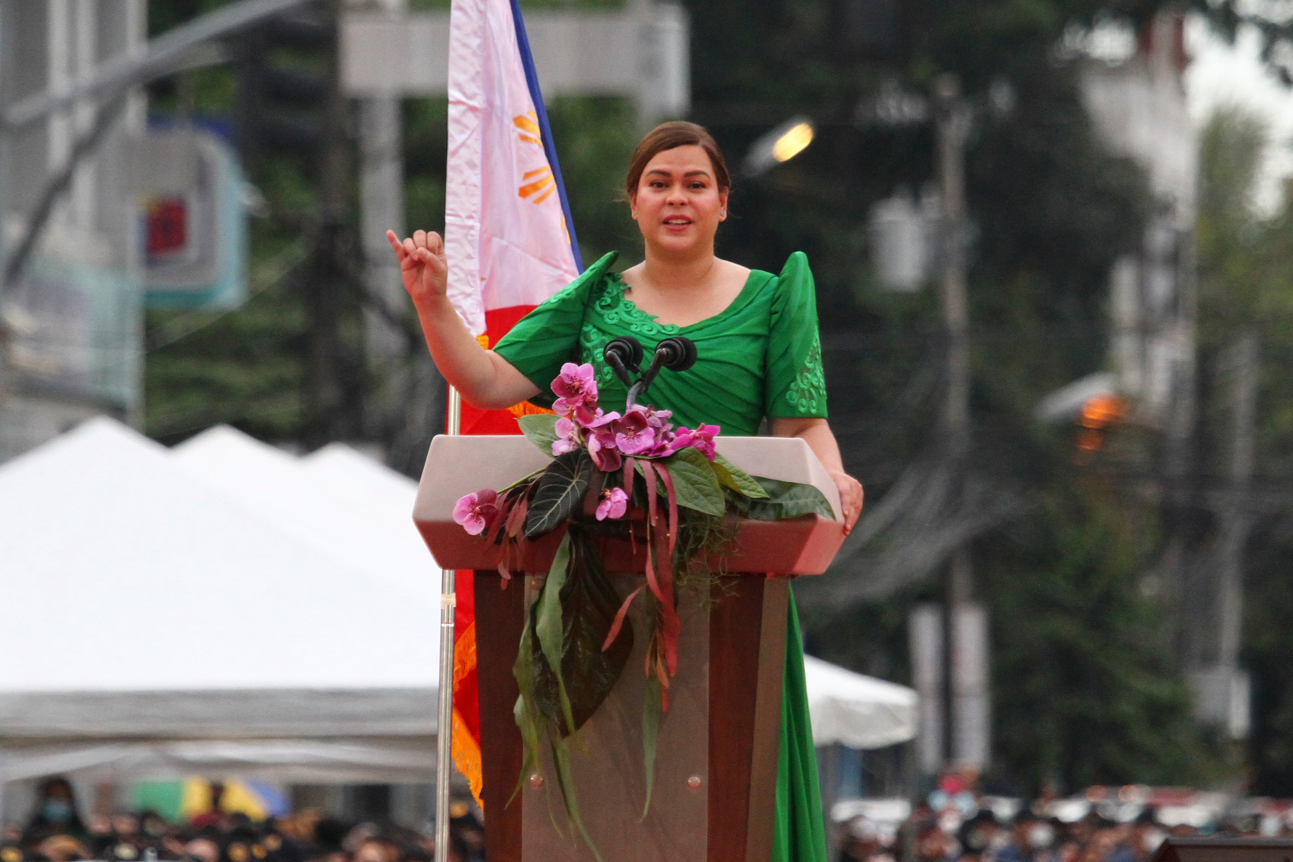 La vicepresidenta electa filipina Sara Duterte en Davao, Filipinas, el 19 de junio del 2022. (AP foto/Manman Dejeto)