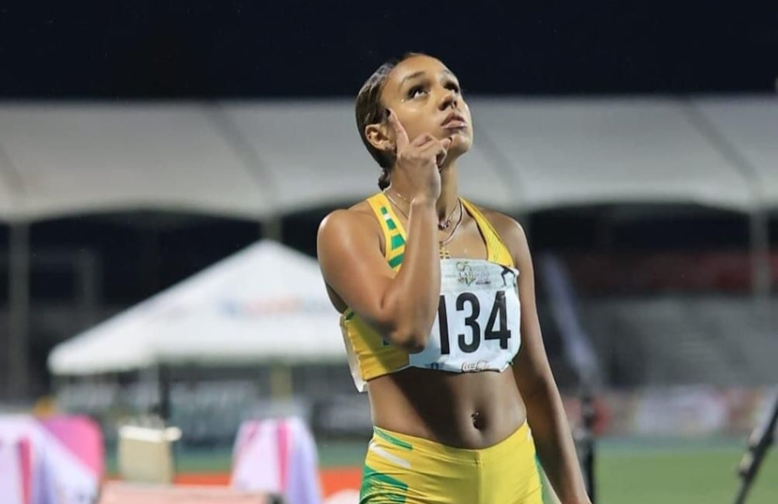 Nadesha Pacheco López hizo historia al participar del relevo 4 x 400 mixto, que se realizaba por primera vez en las Justas.