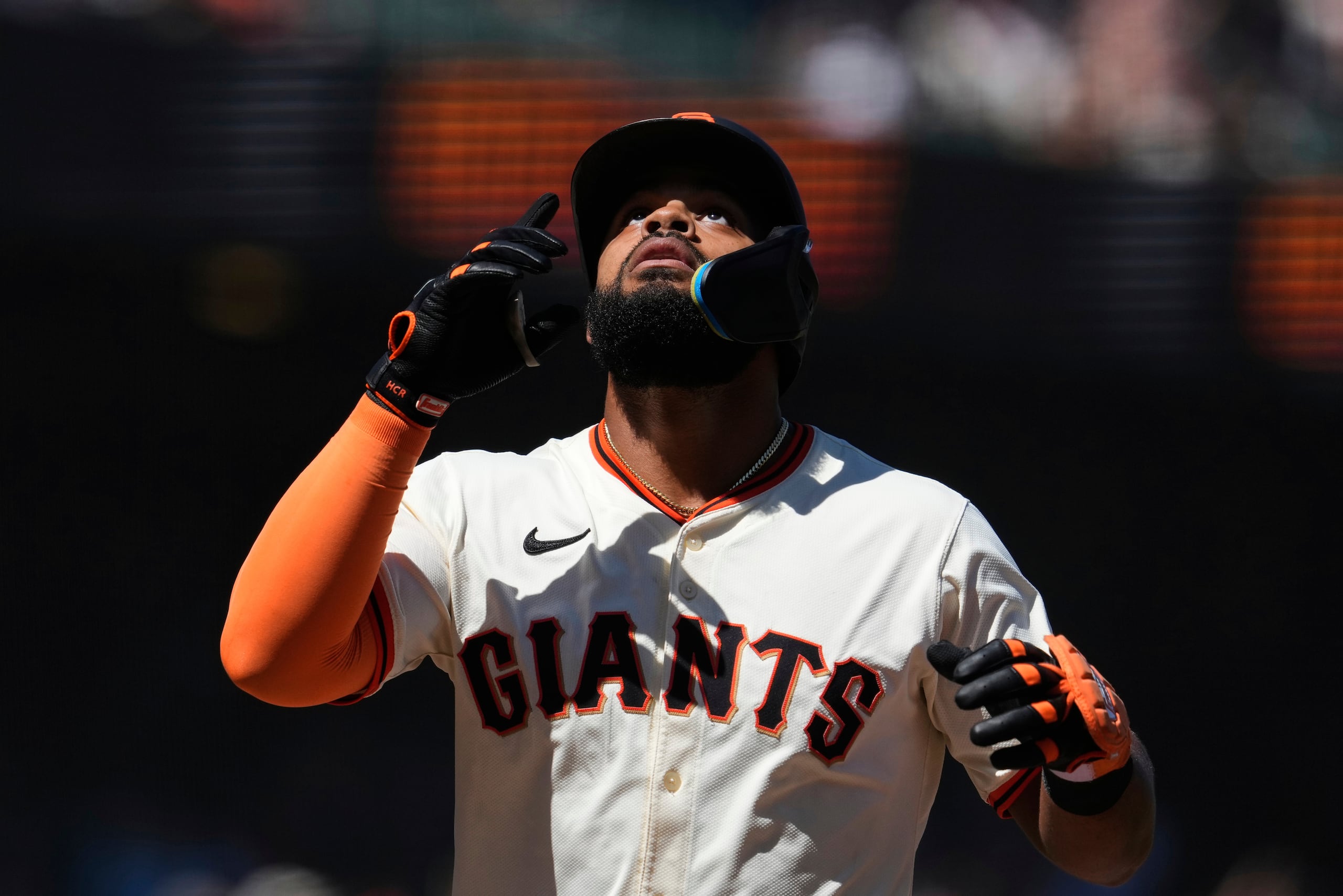 Heliot Ramos de los Giants de San Francisco.