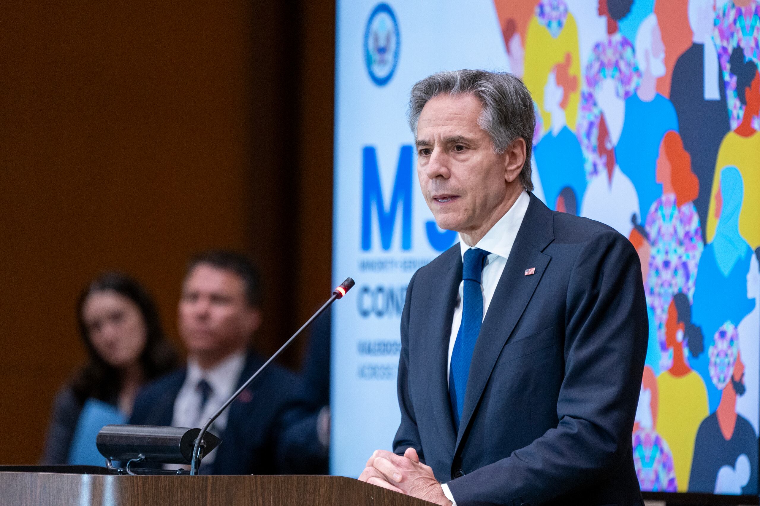 Blinken destacó que el G7 "trabaja unido para poner fin al conflicto de Gaza, facilitar más ayuda humanitaria".