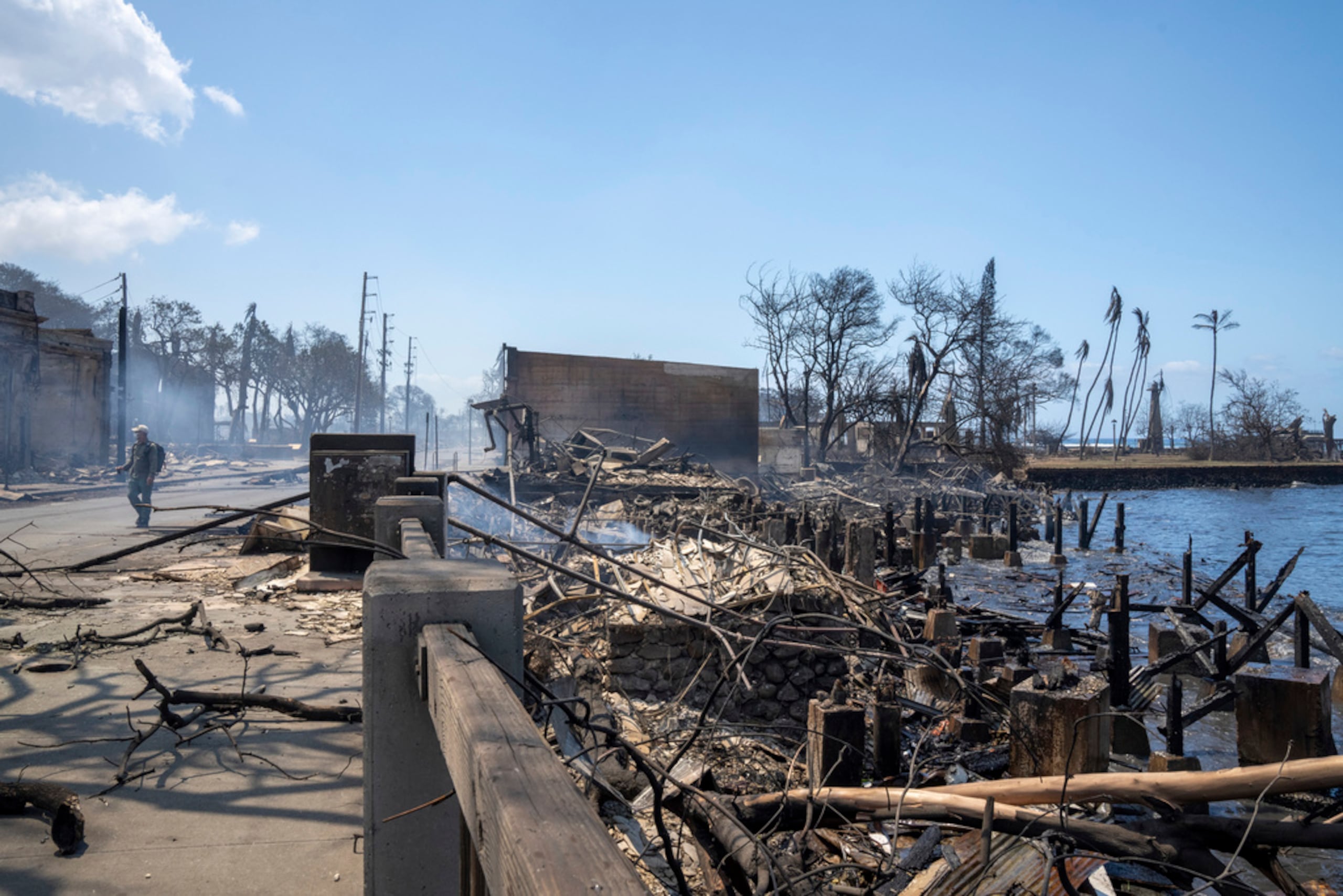 Imagen de cómo quedó Lahaina, Hawaii tras los incendios.
