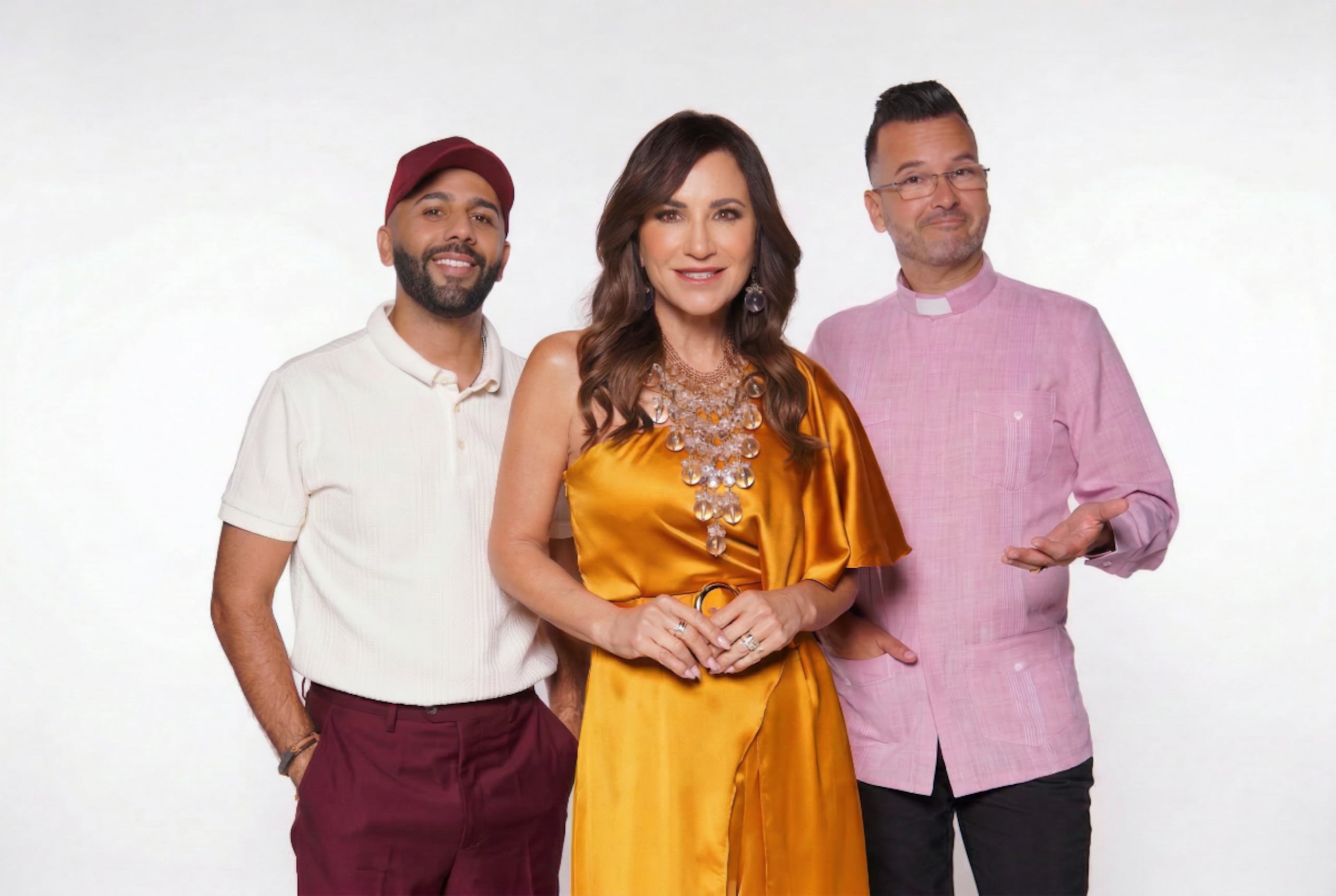 El actor Jimmy Colón y el padre Orlando Lugo la acompañarán cada semana.