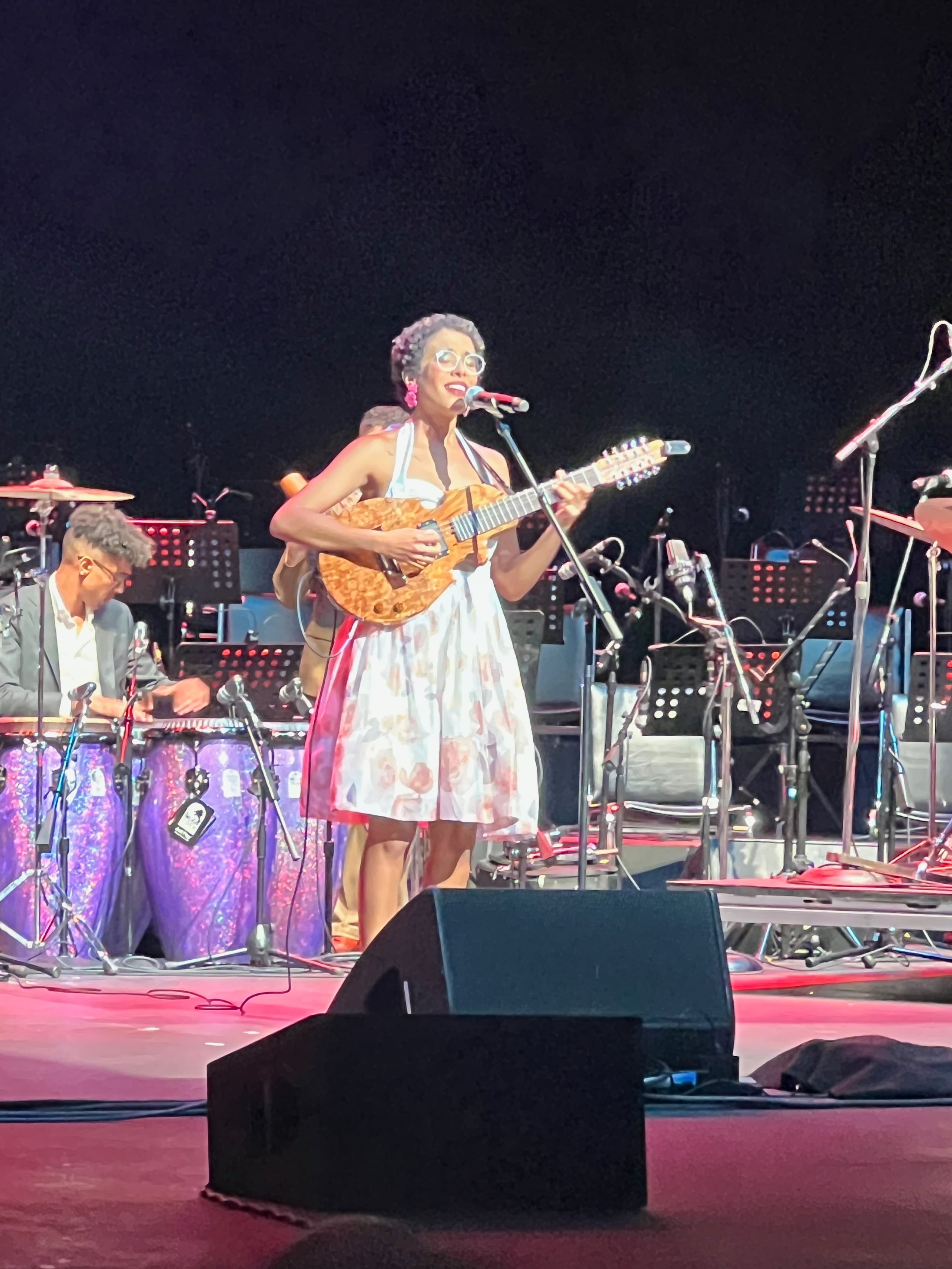 La cuatrista Fabiola Méndez deleitó al público con su tema "La tierra es mulata".