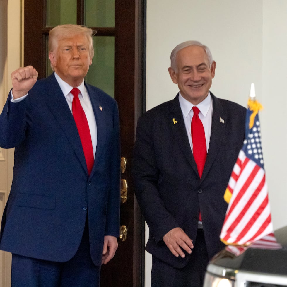 El presidente de Estados Unidos, Donald Trump, a la izquierda, junto al primer ministro de Israel, Benjamin Netanyahu.