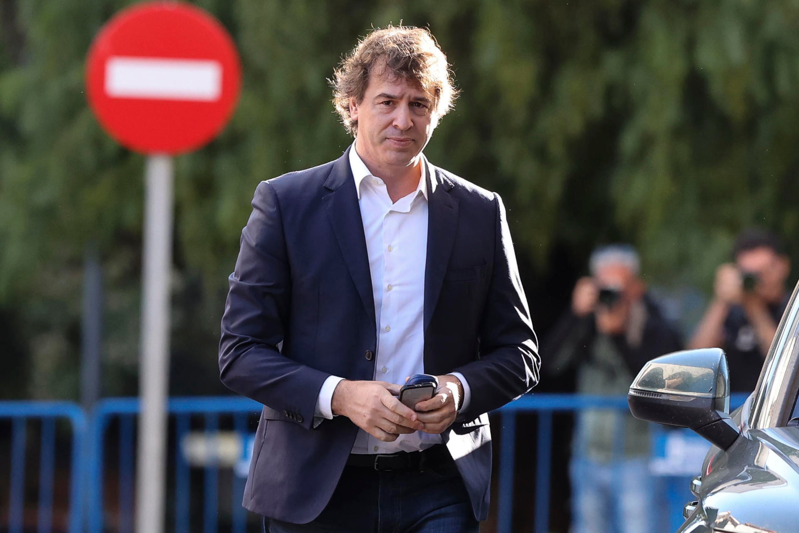 En la imagen de archivo, David Sánchez, a su llegada a la última sesión del juicio por su contratación en la Diputación de Badajoz el pasado 9 de junio.