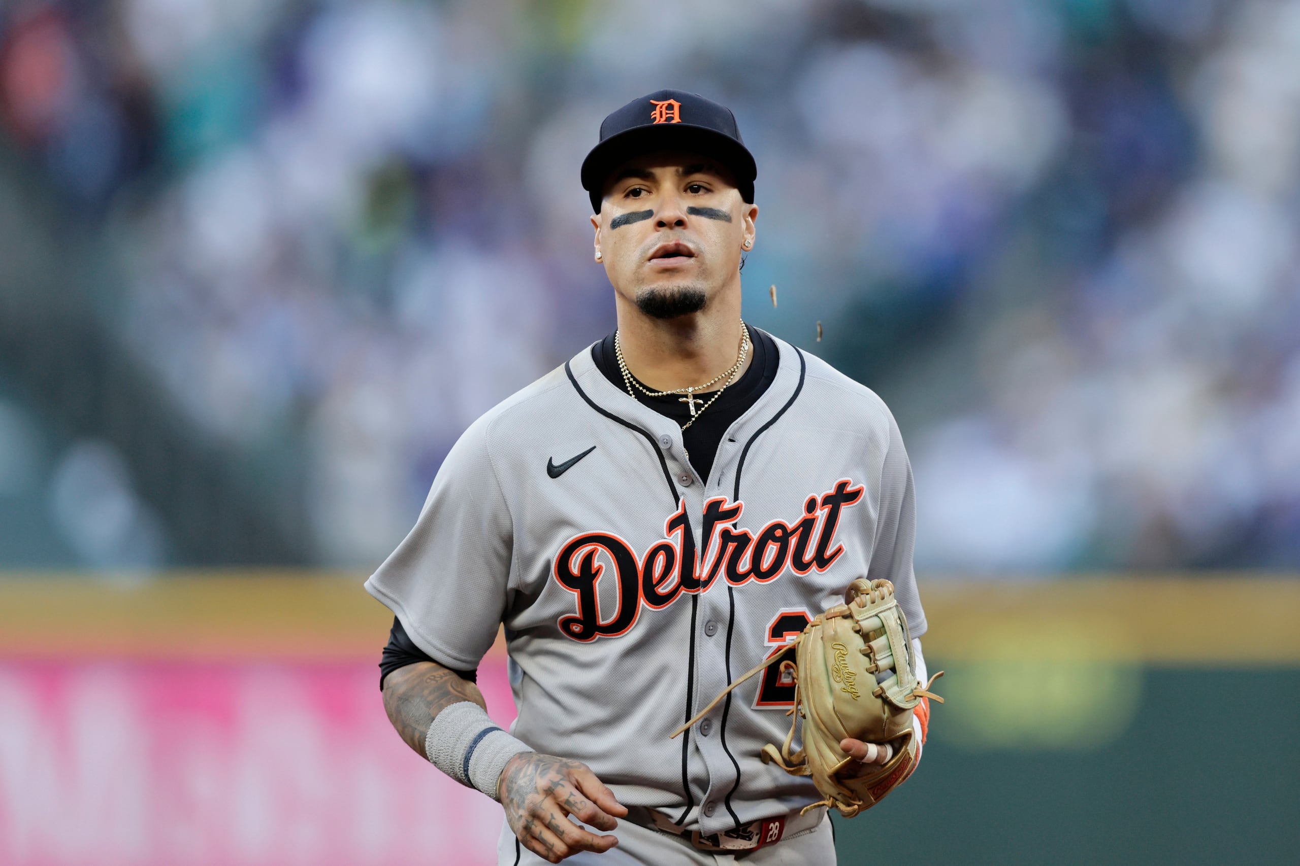 Javier Báez durante la Serie Divisional de la Liga Americana contra los Mariners de Seattle.