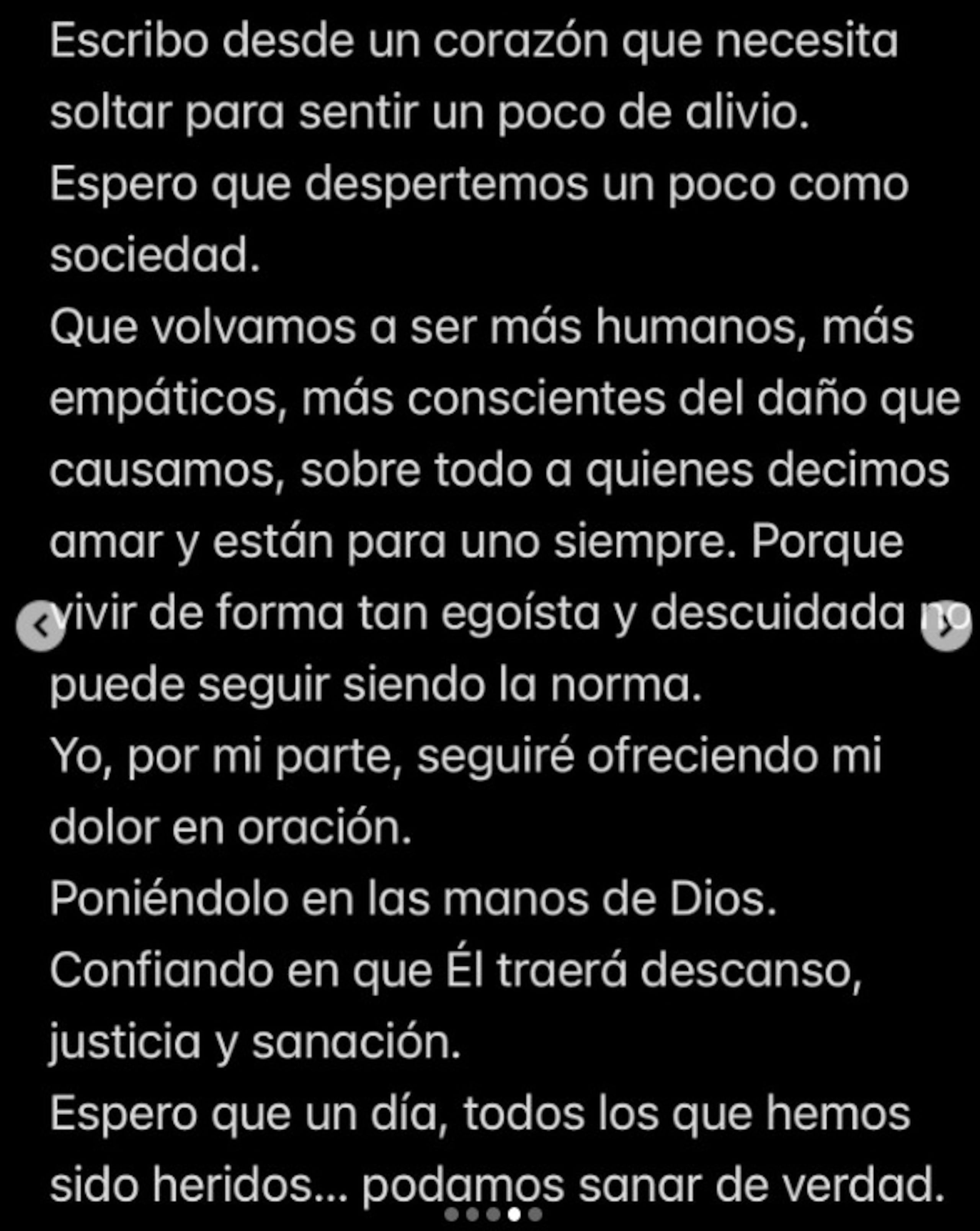 Publicaciones de la ex de Molusco en Instagram.