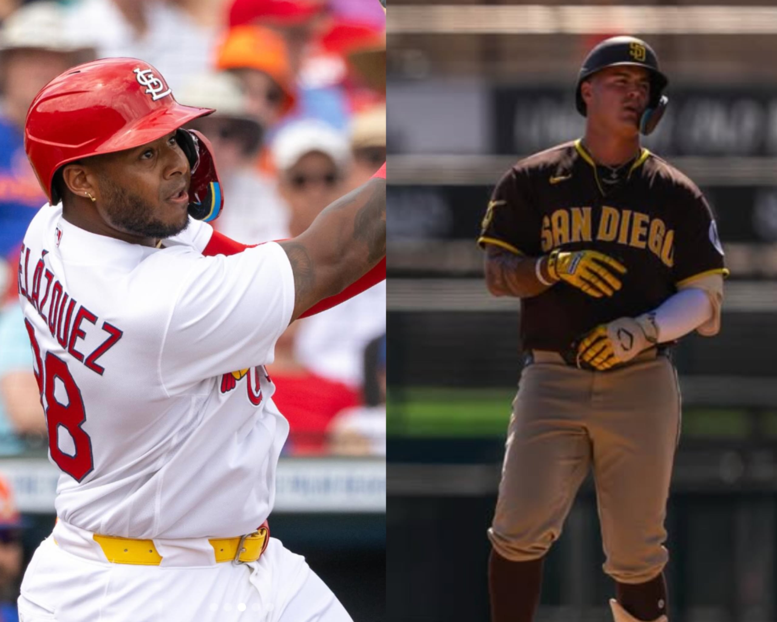 Nelson Velázquez y José Miranda en los campos primaverales.