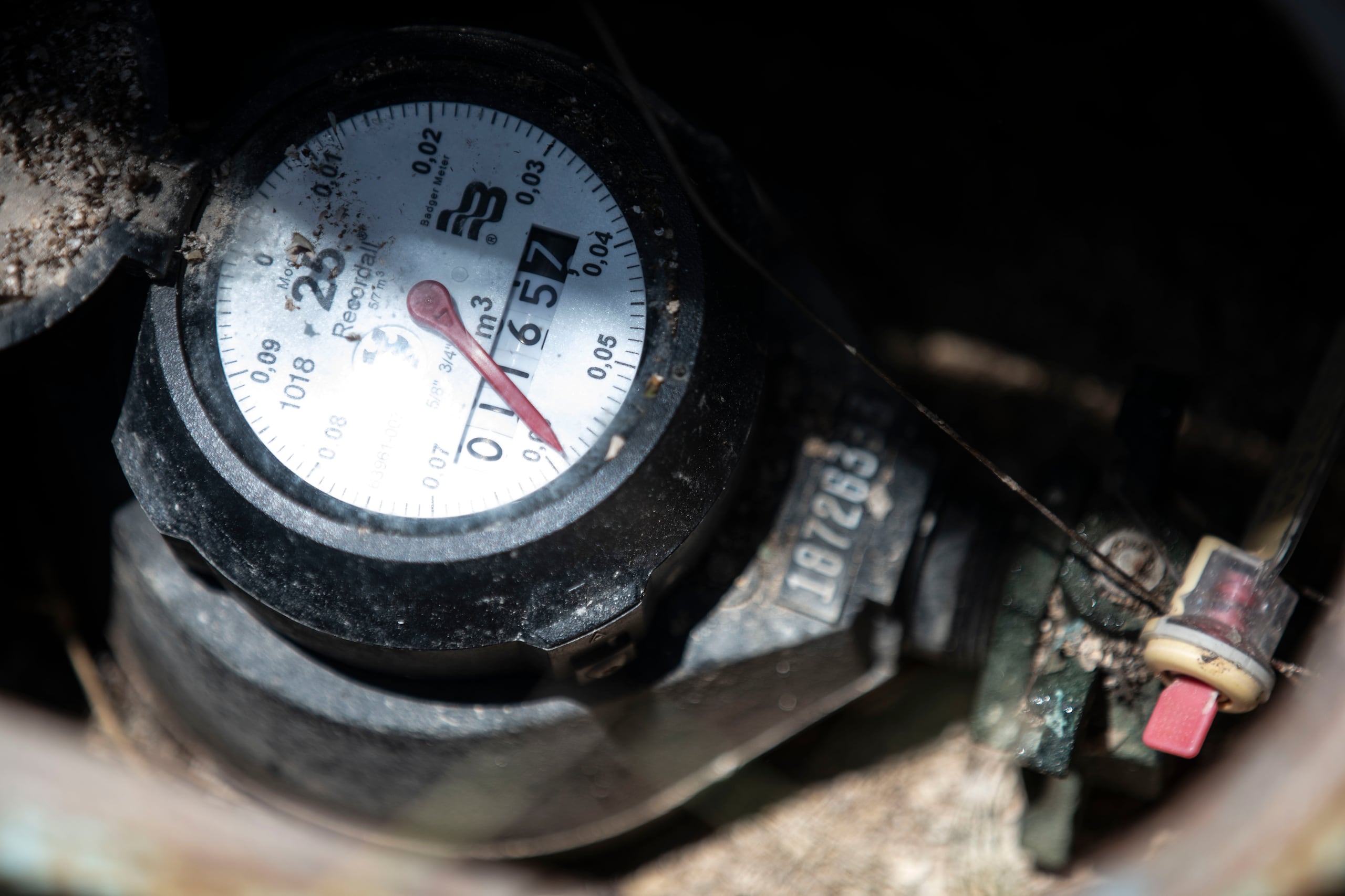 Imagen de un contador mecánico que se utiliza en la actualidad para medir el consumo de agua potable.