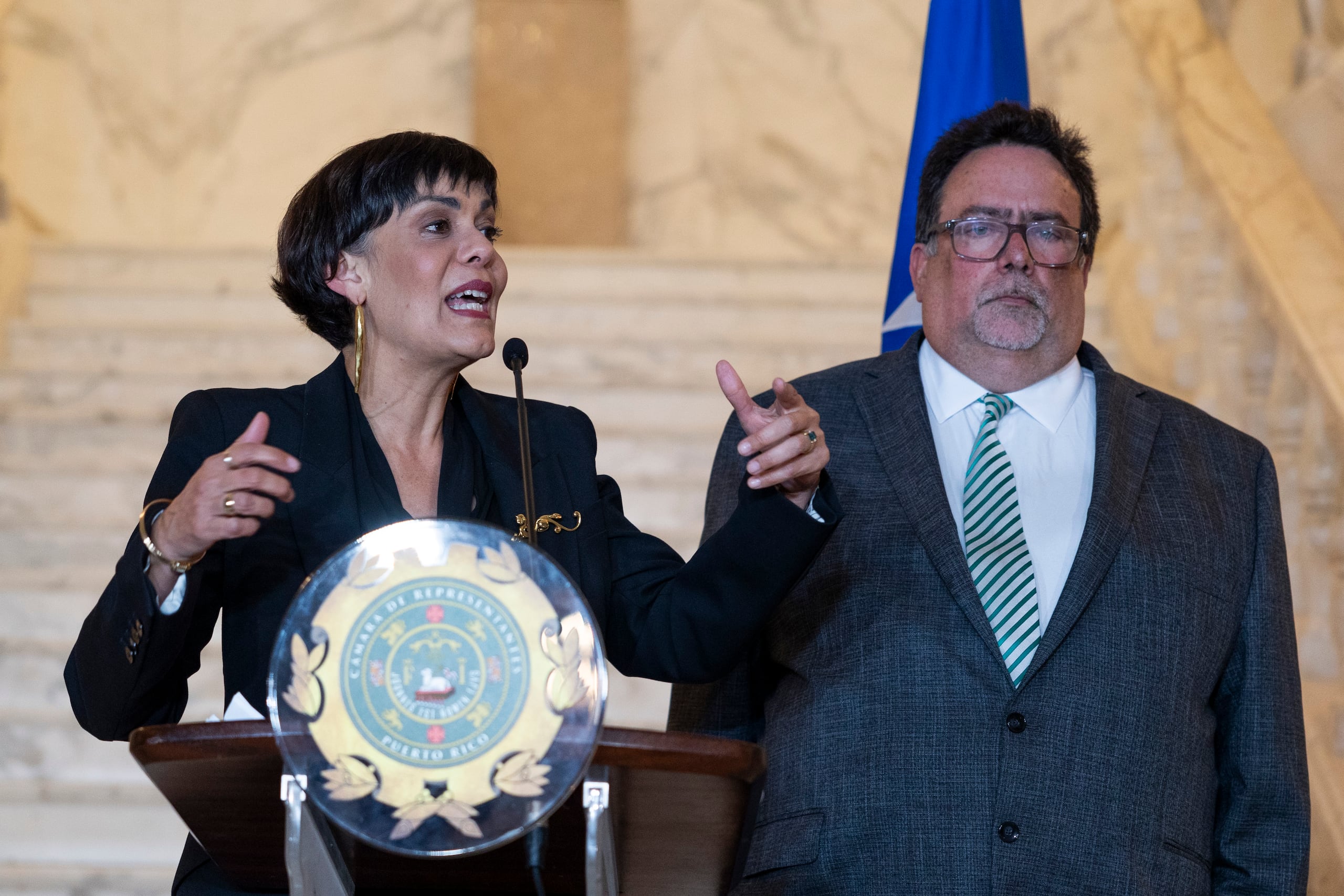 María de Lourdes Santiago y Denis Márquez