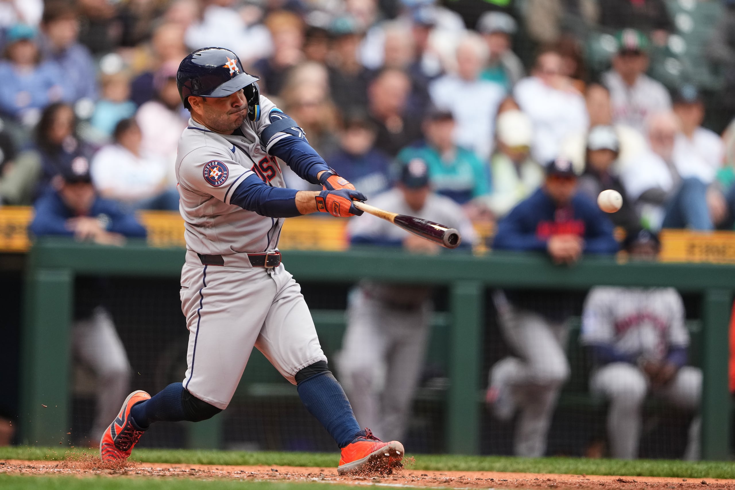 José Altuve en la caja de bateo.