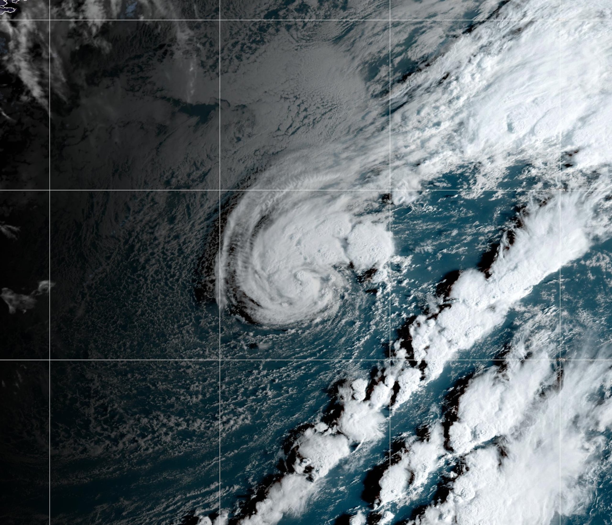 Imagen de satélite de la tormenta tropical Isaac en la madrugada de hoy.