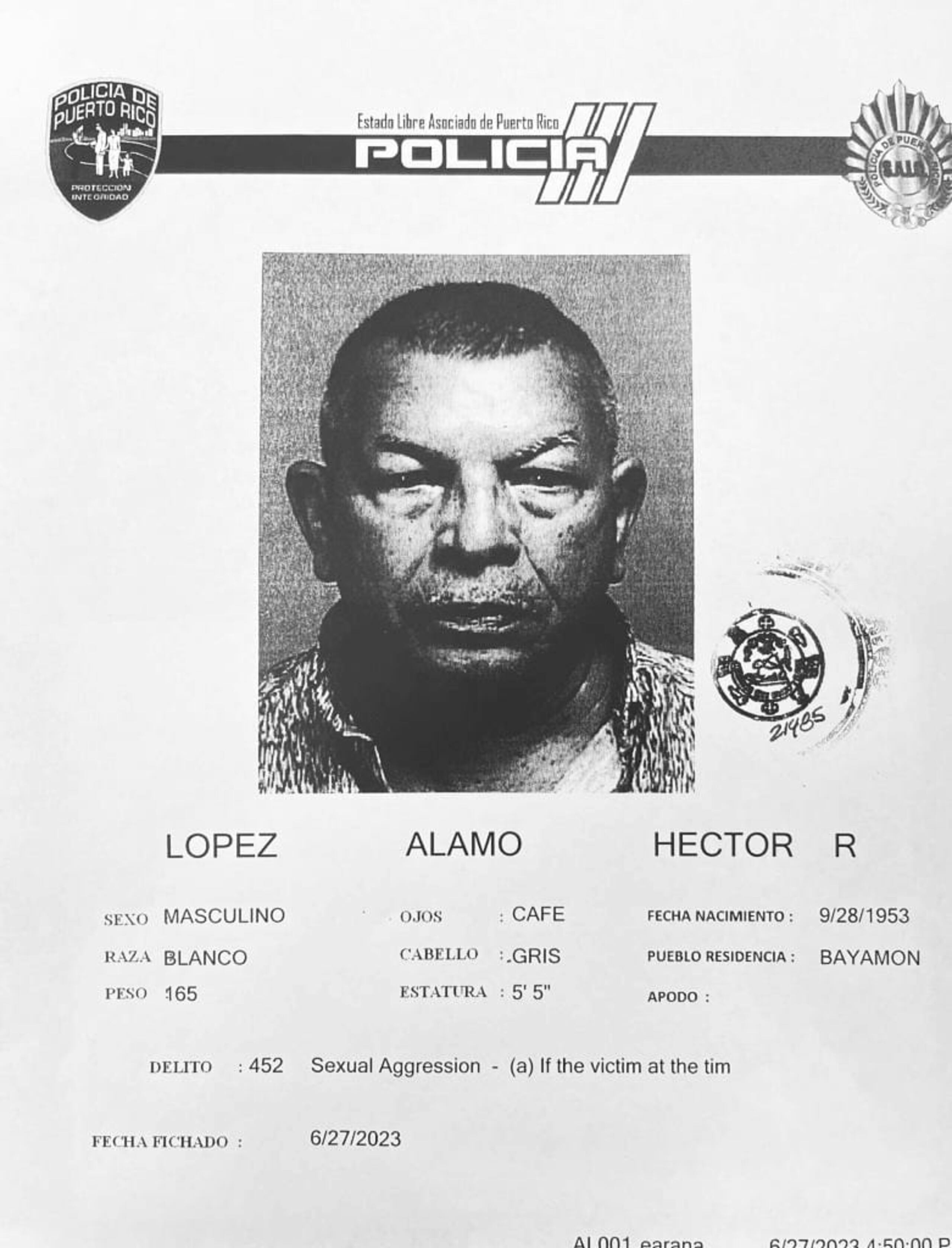 Héctor R. López Álamo fue acusado por agresión sexual contra un menor.