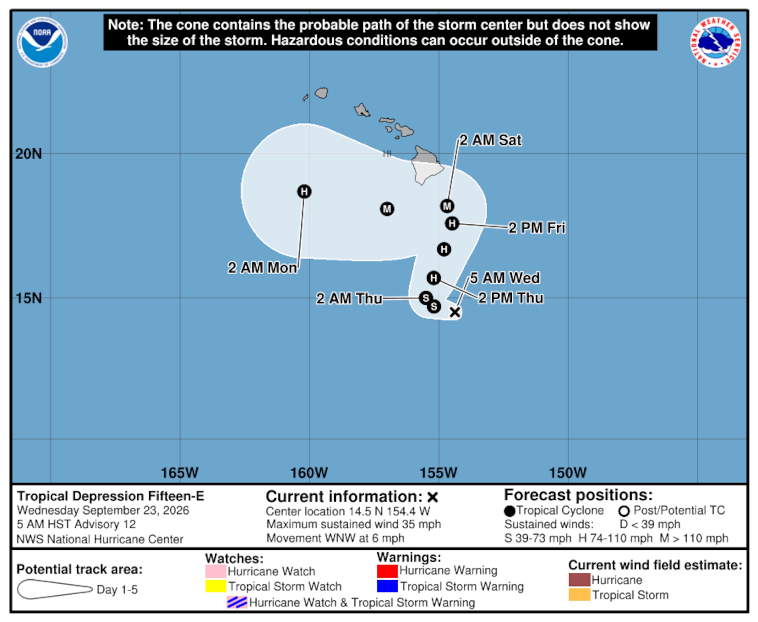 Se espera que el centro del sistema pase al sur de las islas, pero que deje más de dos pies de lluvia en las zonas más altas del estado.