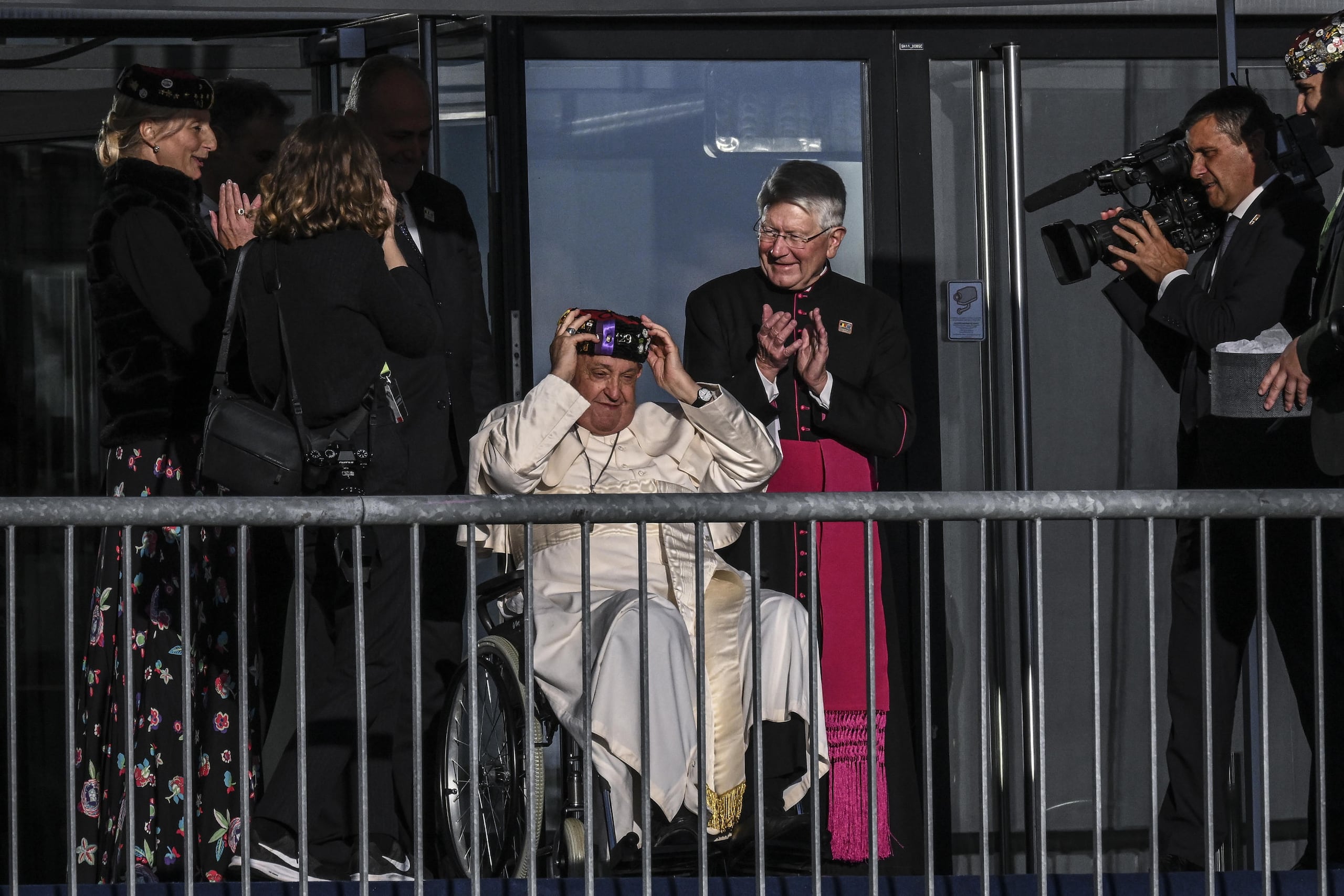 El papa Francisco en la Universidad católica de Lovaina en Bélgica. (EFE/EPA/CIRO FUSCO)