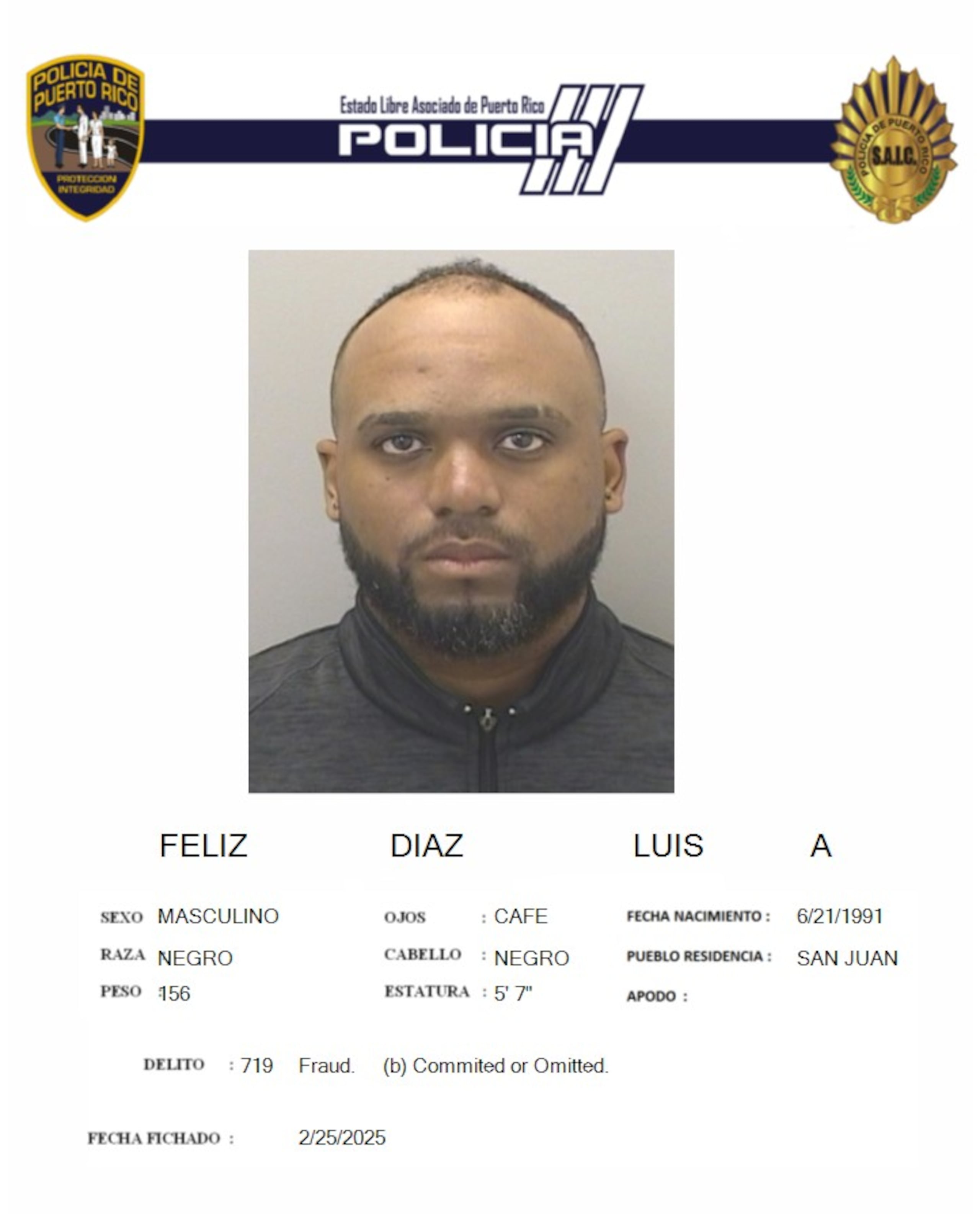 Luis A. Feliz Díaz, fue acusado por fraude y tentativa de apropiación ilegal contra una adulta mayor.