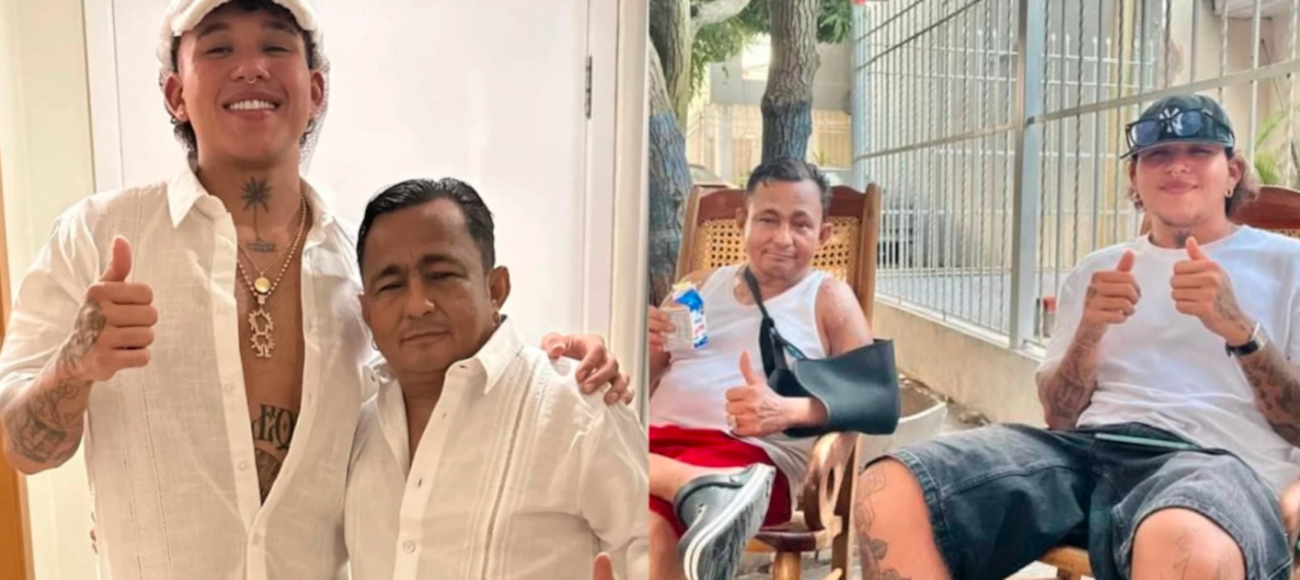 Beéle y su papá, Breyner López.