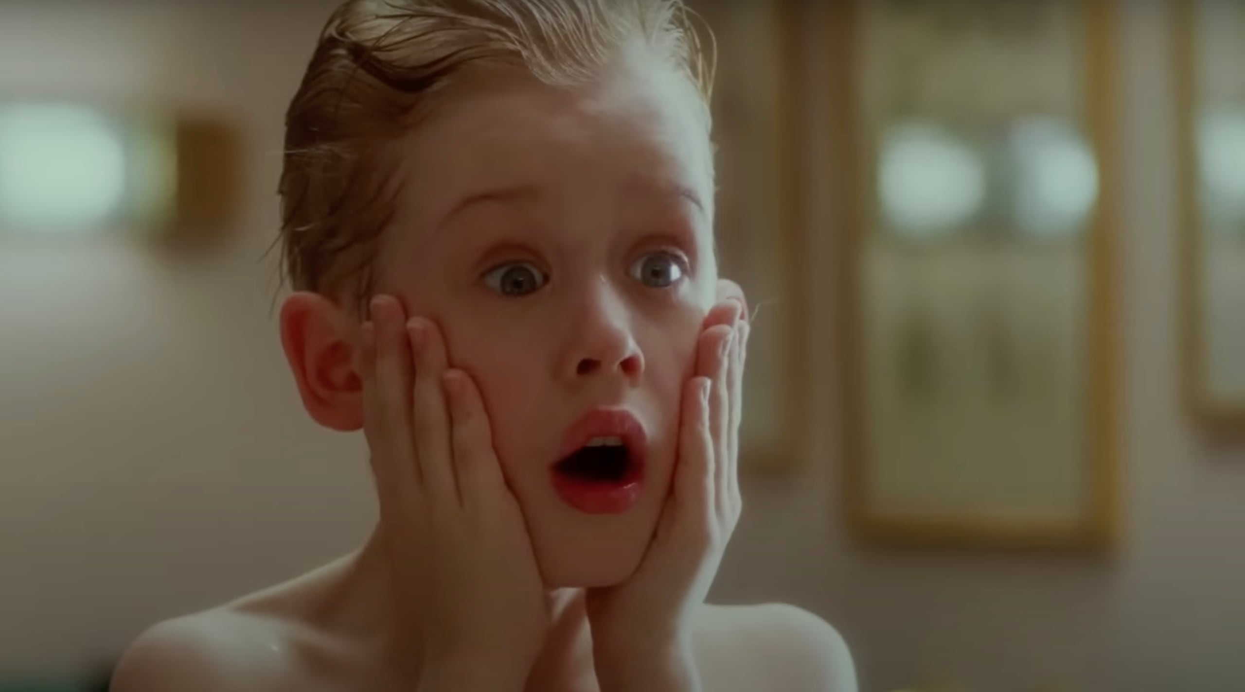 El actor Macaulay Culkin como Kevin en "Home Alone".