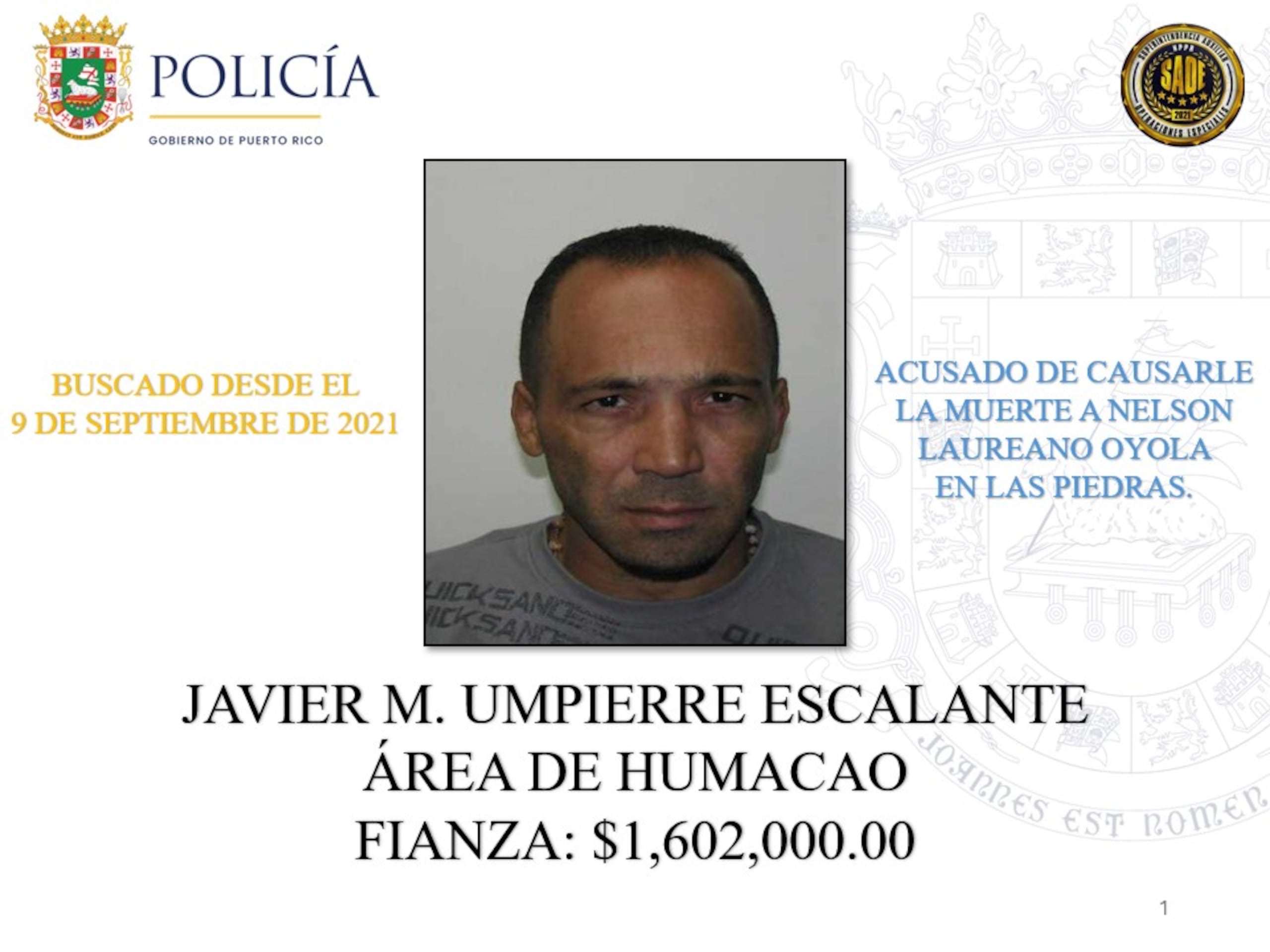 Javier M. Umpierre Escalante - La Policía de Puerto Rico exhorta a la ciudadanía a colaborar con las autoridades para lograr la captura de 25 individuos que permanecen prófugos de la justicia y contra quienes pesan órdenes de arresto por delitos de asesinato ocurridos en distintos municipios de la Isla.
Estos individuos son considerados de alta peligrosidad y son buscados por hechos que han cobrado la vida de múltiples víctimas. Algunos de ellos han evadido la justicia durante años, mientras que otros enfrentan acusaciones recientes por asesinatos cometidos durante el presente año.