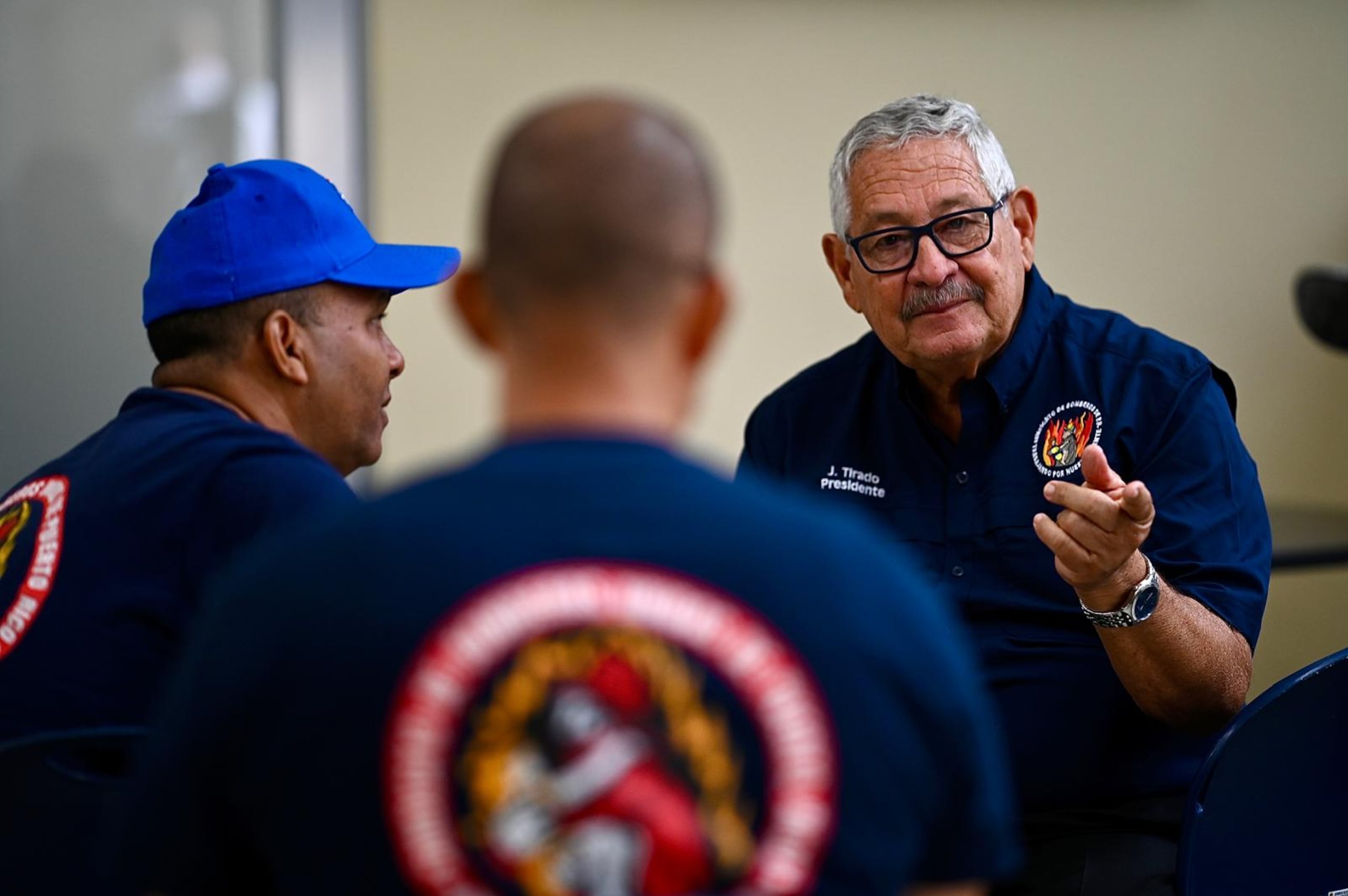 El presidente del Sindicato de Bomberos Unidos de Puerto Rico, José Tirado.
