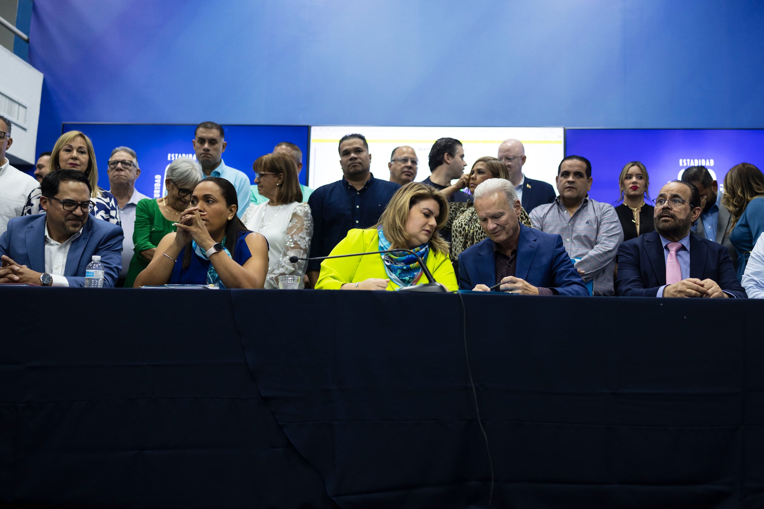 La presidenta del Partido Nuevo Progresista (PNP) y gobernadora de Puerto Rico, Jenniffer González Colón, convocó a reunión al Directorio de la colectividad.
Foto por:  
Xavier Araújo | GFR Media
xavier.araujo@gfrmedia.com
Araujo