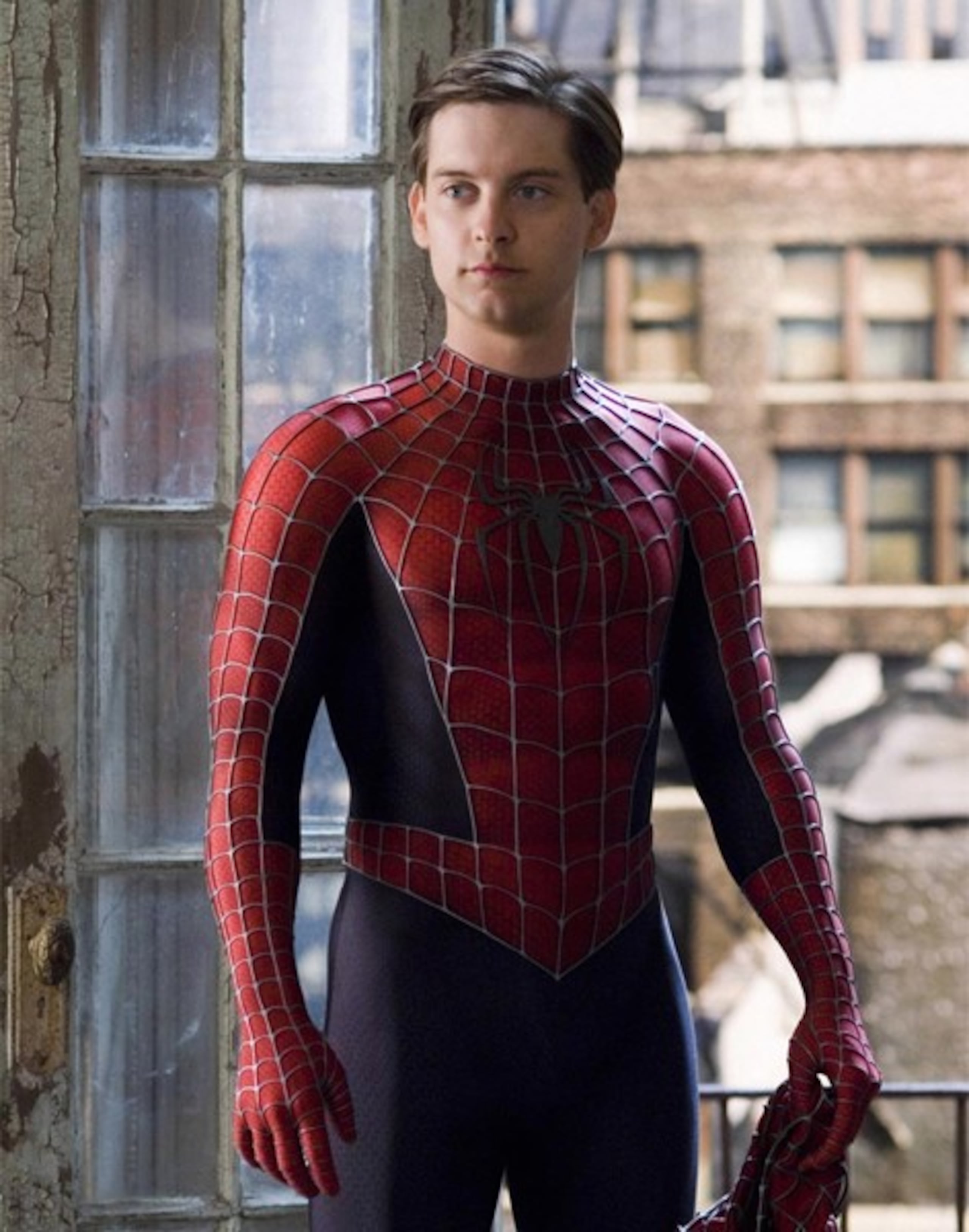 Tobey Maguire como 'Spider-Man' en la trilogía de Spider-Man.