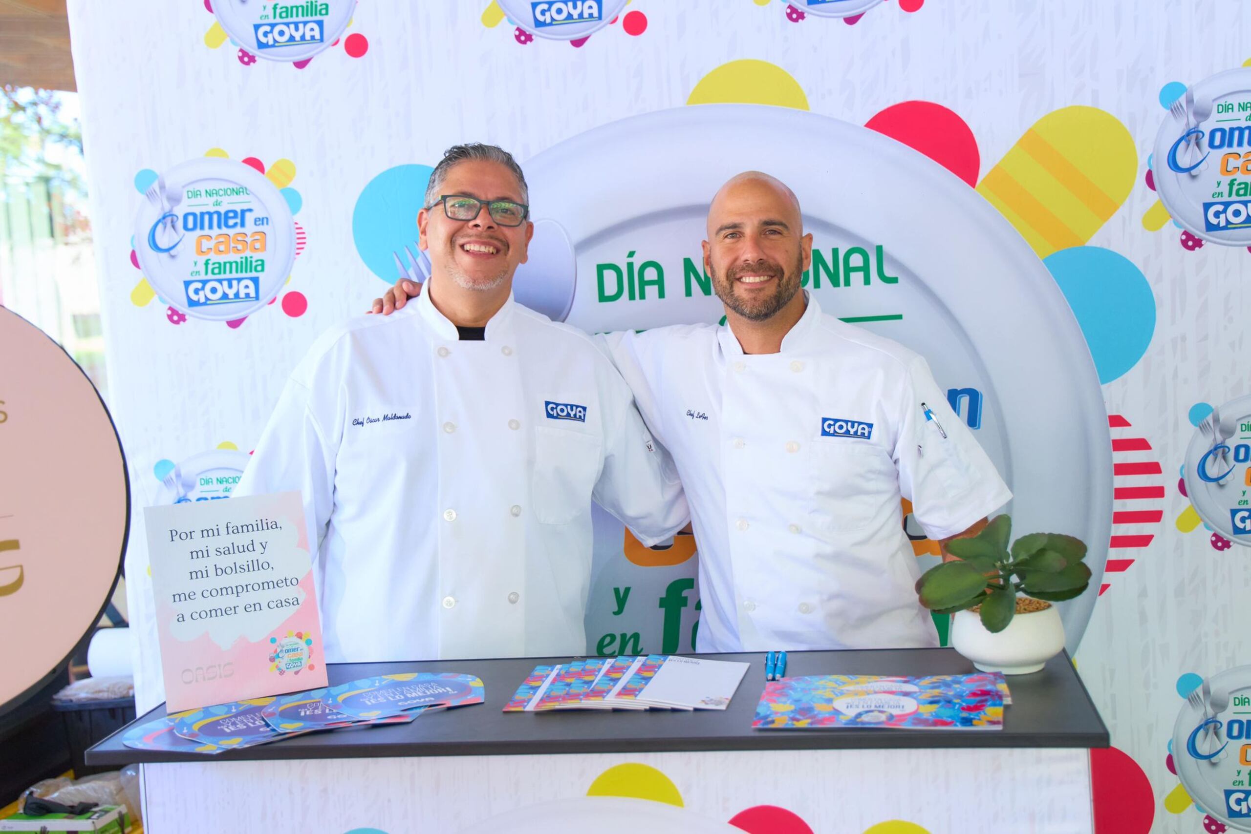 Los chefs Oscar Maldonado y LeFer estuvieron a cargo del desayuno y el almuerzo confeccionados con productos Goya.