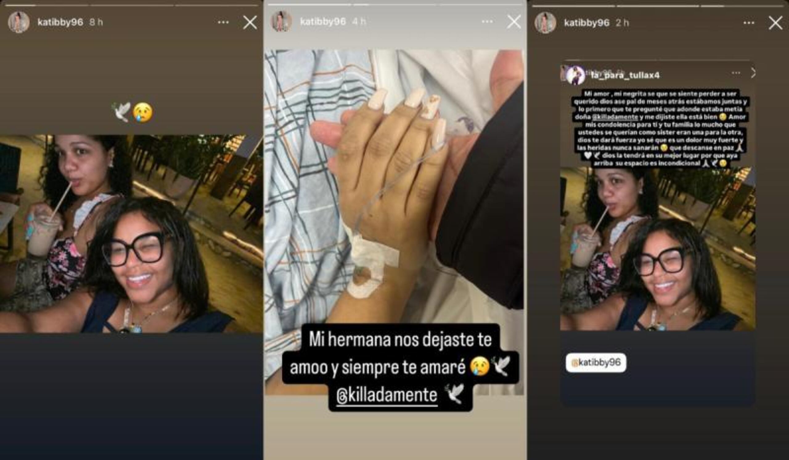 Así la despidió su hermana.