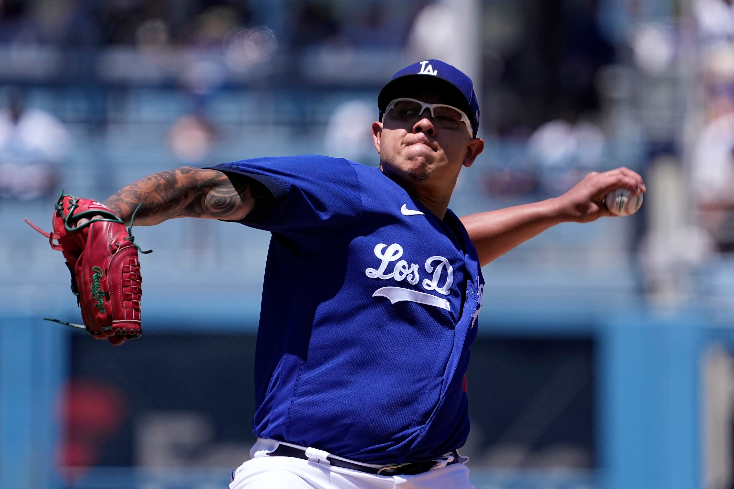 El lanzador mexicano de los Dodgers de Los Ángeles, Julio Urías.