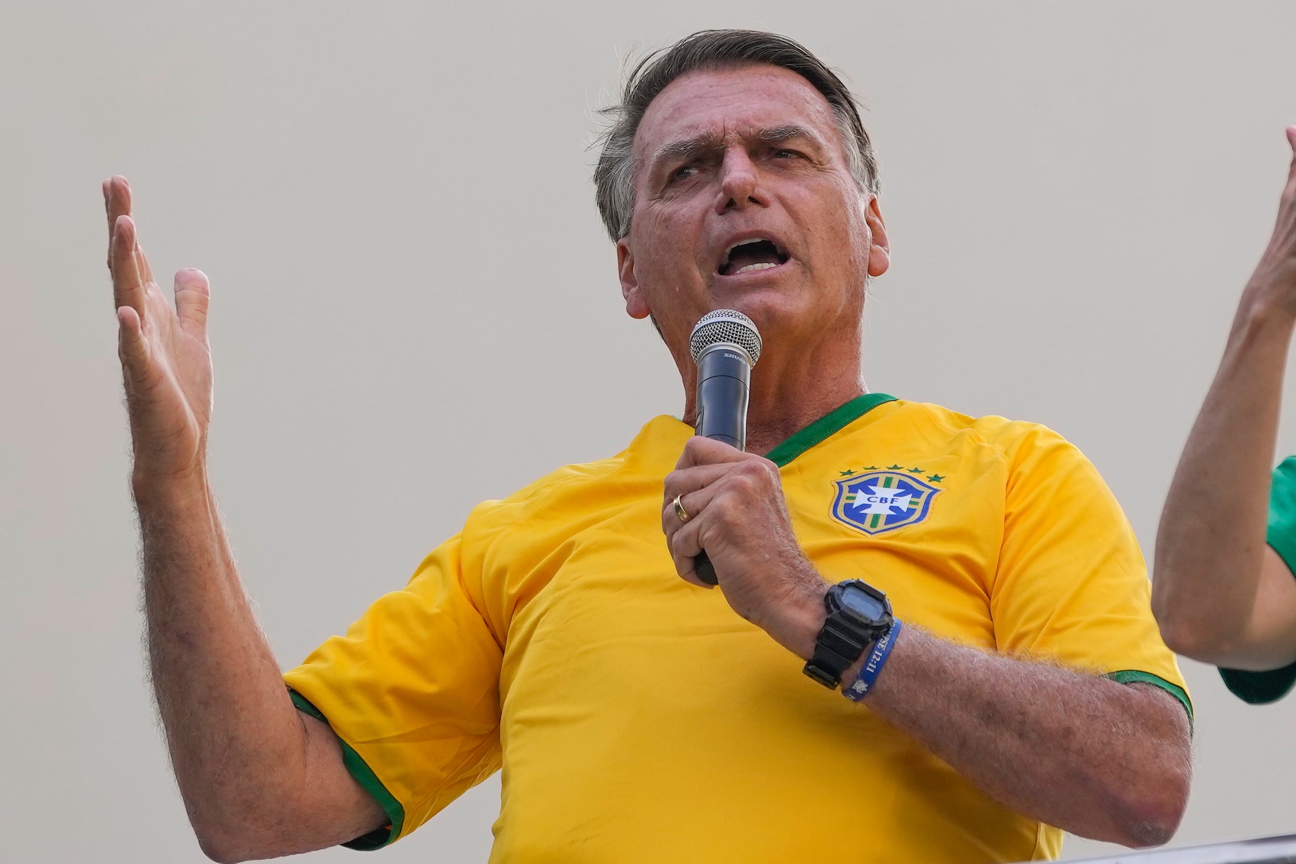 Un video difundido en redes sociales el año pasado, muestra a un hombre que se cree es Jair Bolsonaro, a bordo de un jet ski, grabando a la ballena con un celular, a corta distancia del animal.