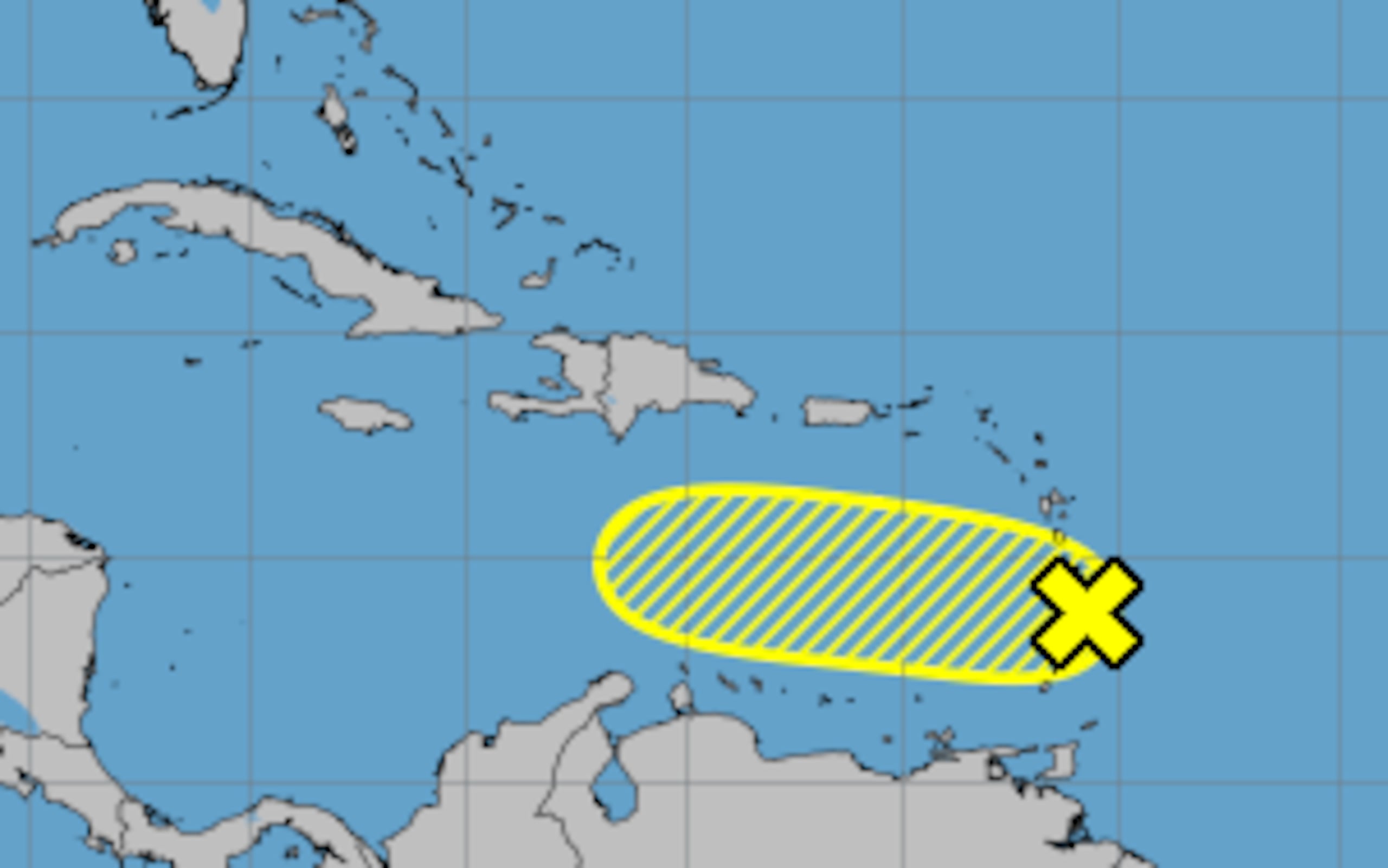Se espera que la onda tropical se mueva hacia una zona con condiciones menos favorables para su desarrollo, según el Centro Nacional de Huracanes en Miami.