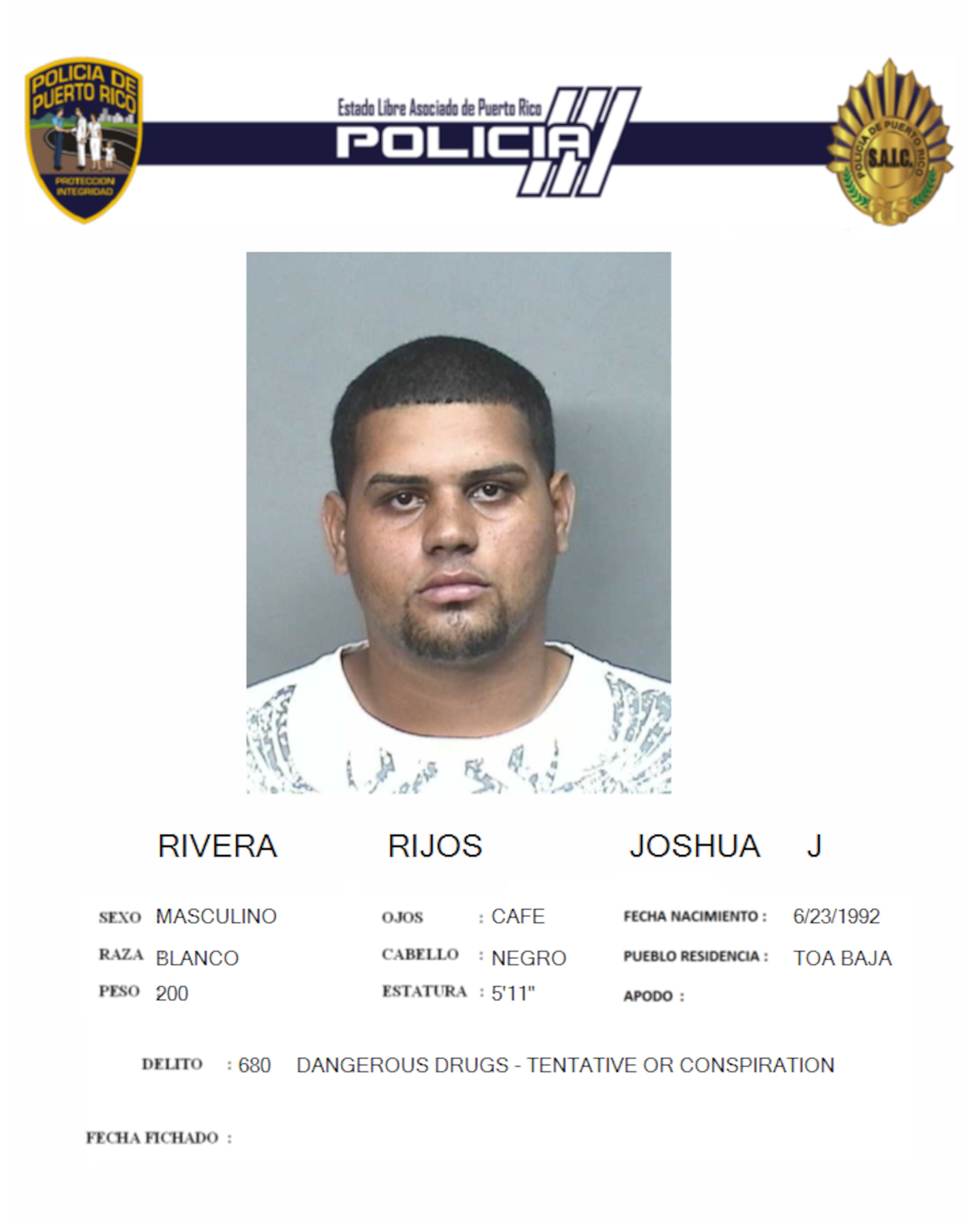Joshua Joel Rivera Rijos, murió en un accidente de tránsito que ocasionó mientras huía de policías por la autopista Luis A. Ferré, en Salinas.