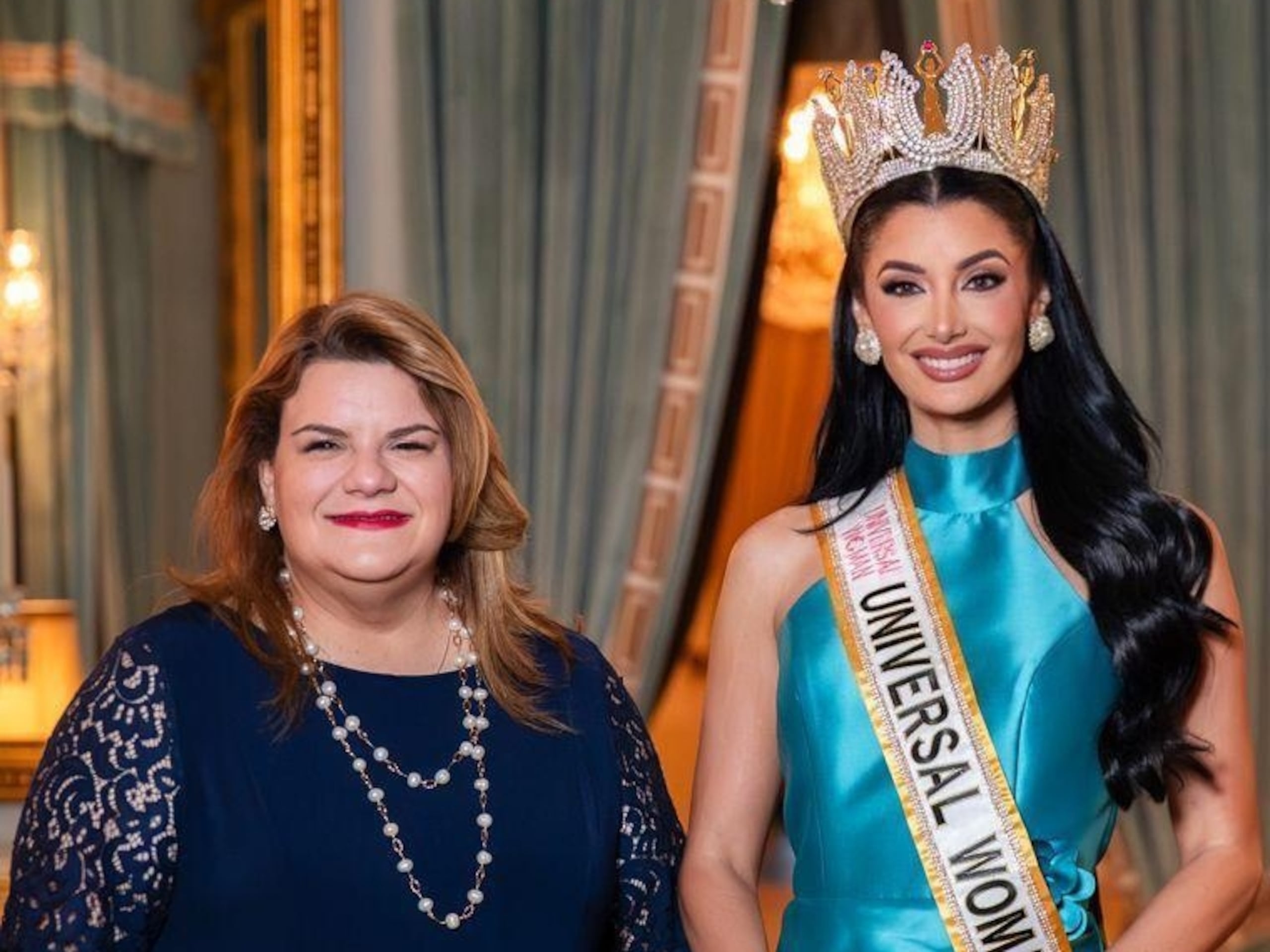 Ivana Carolina fue recibida por la gobernadora Jenniffer González Colón desde La Fortaleza.