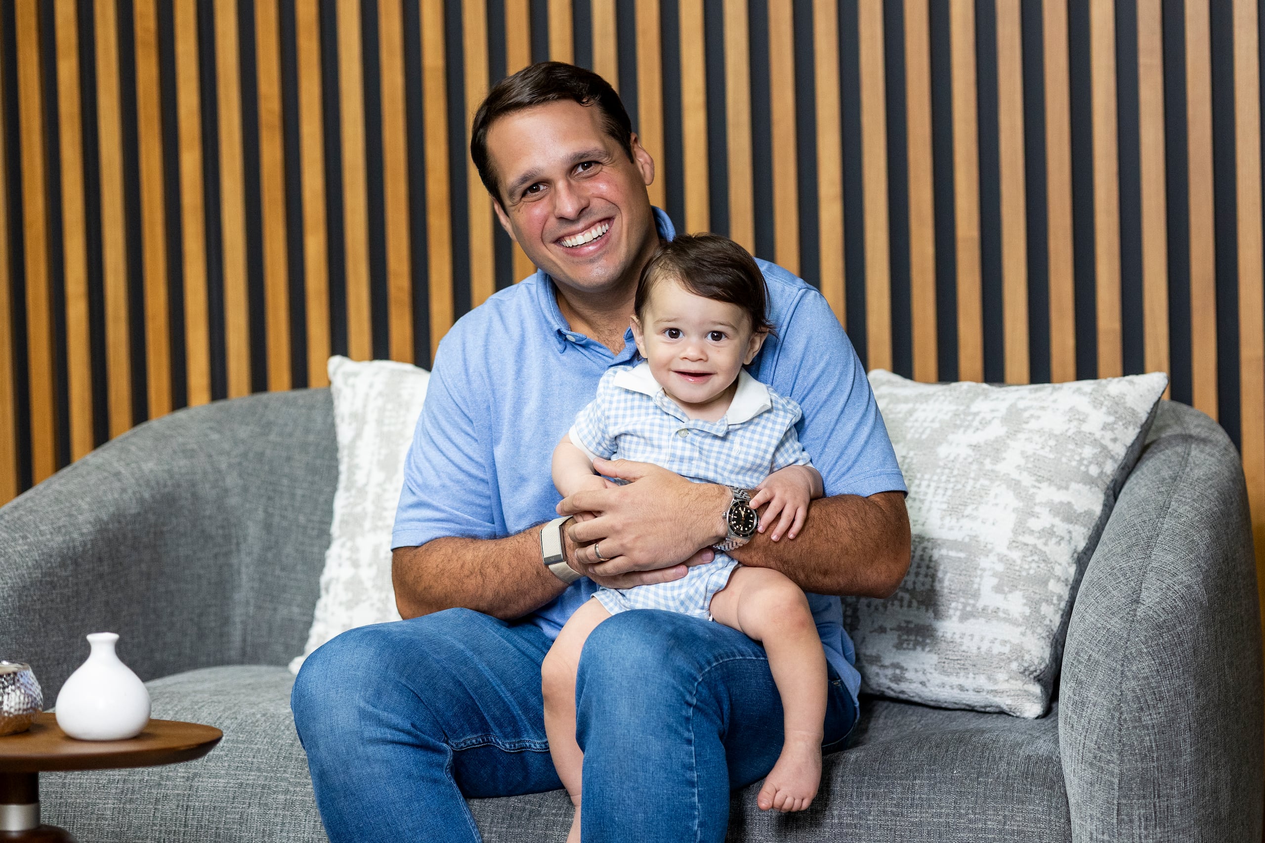 Carlos Izquierdo con su hijo Ignacio.