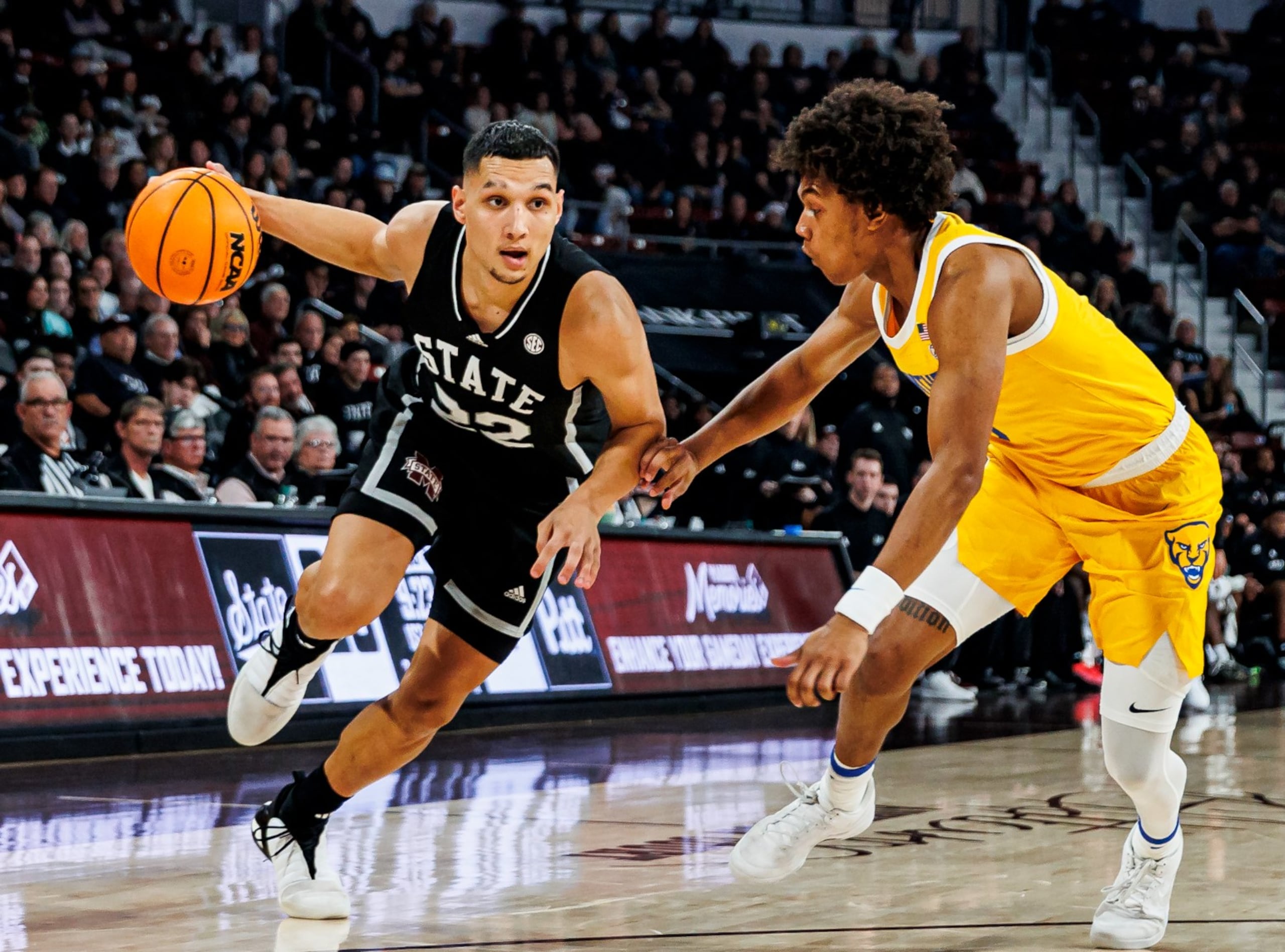 Ramses Meléndez está activo en su cuarta temporada colegial con Mississippi State. Antes jugó en Georgia e lllinois. (X / @HailStateMBK)