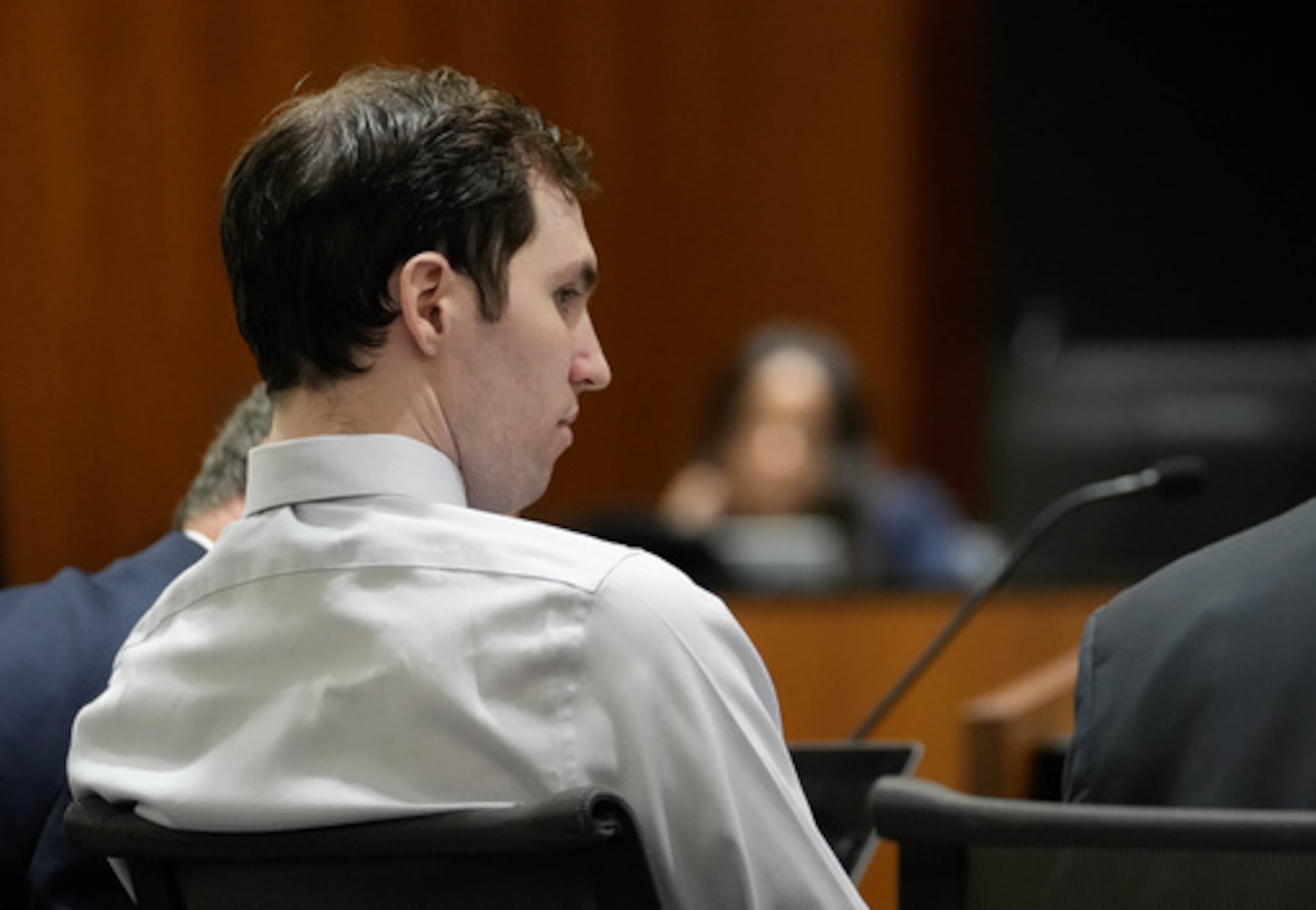 Tyler Robinson, acusado del homicidio de Charlie Kirk, comparece durante una vista en el Tribunal del 4.º Distrito de Provo, Utah, el viernes 12 de junio de 2026. (Francisco Kjolseth /The Salt Lake Tribune vía AP, Pool)