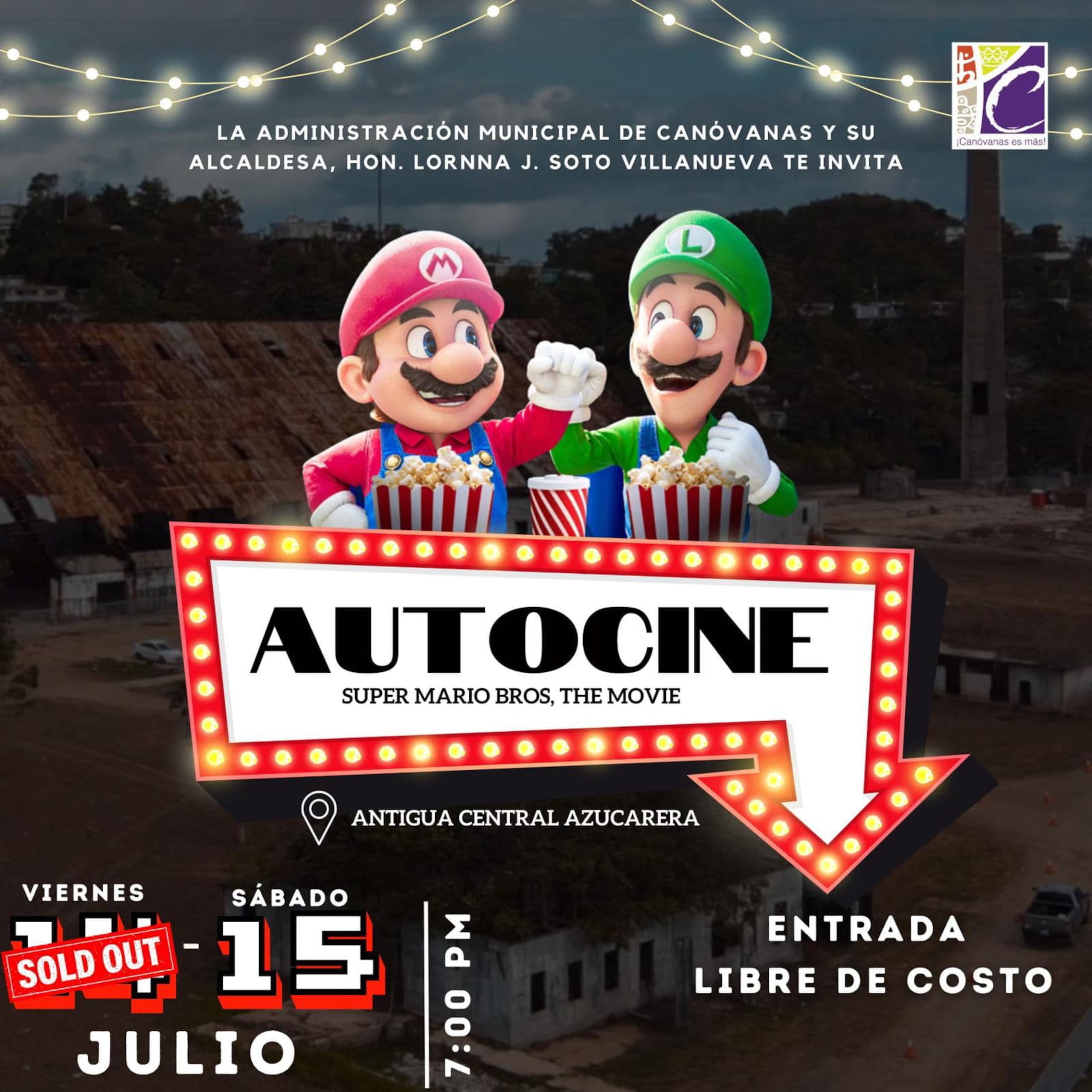 La apertura del Autocine en Canóvanas es un paso importante hacia el fomento de actividades sanas, destacó Soto.
