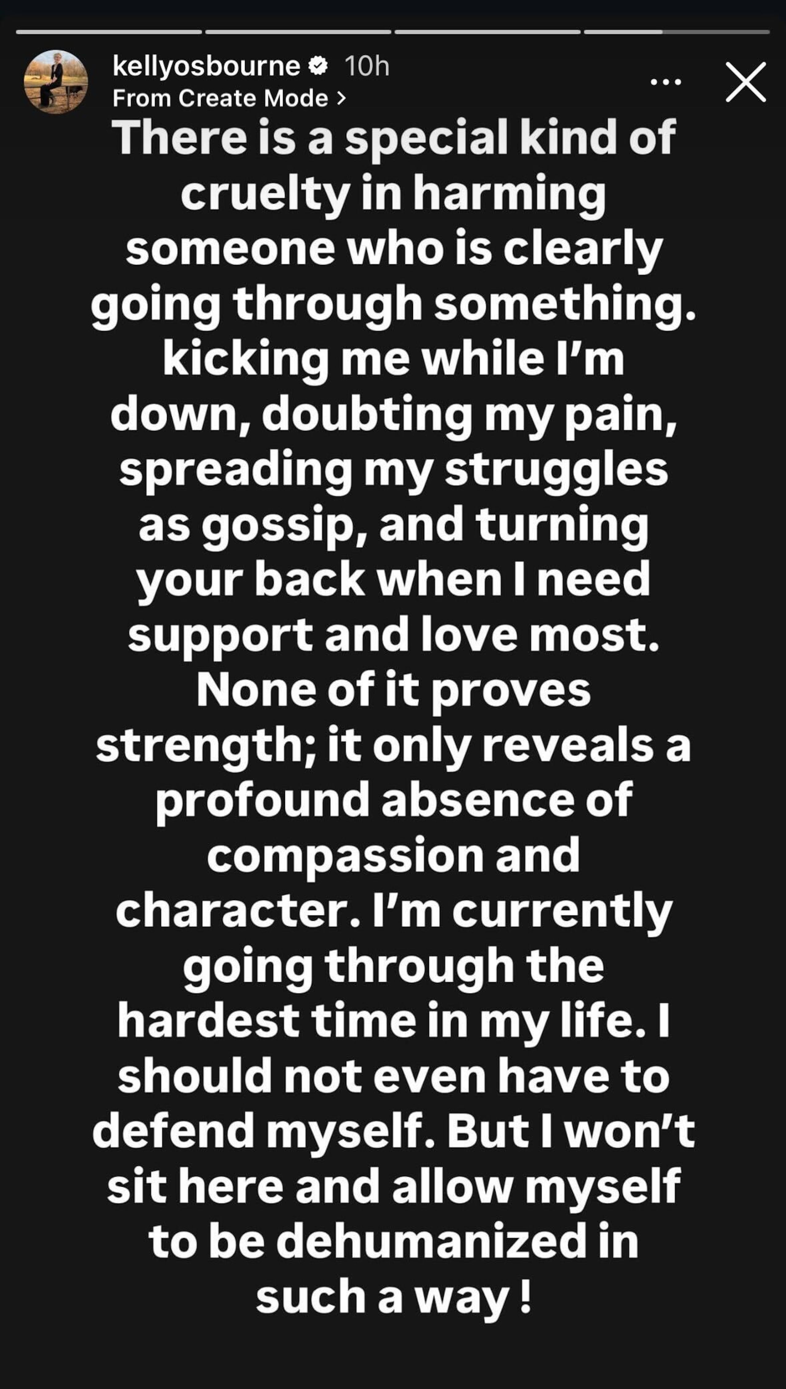 Kelly Osbourne reacciona en sus redes sociales a los comentarios sobre su aspecto.