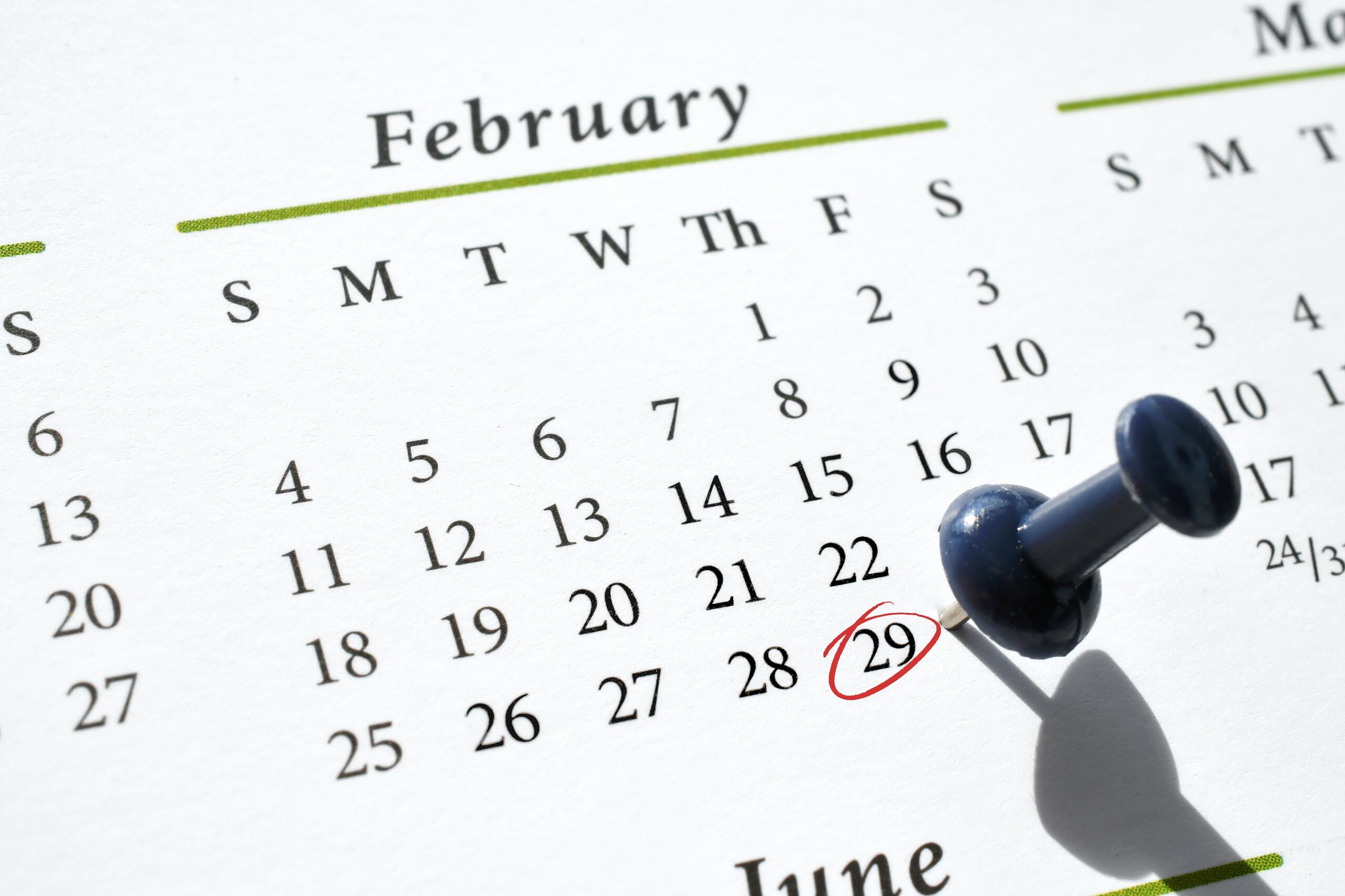 Después de cada cuatro años, por una acumulación, hay unas horas sobrantes que completan un día entero de 24 horas.